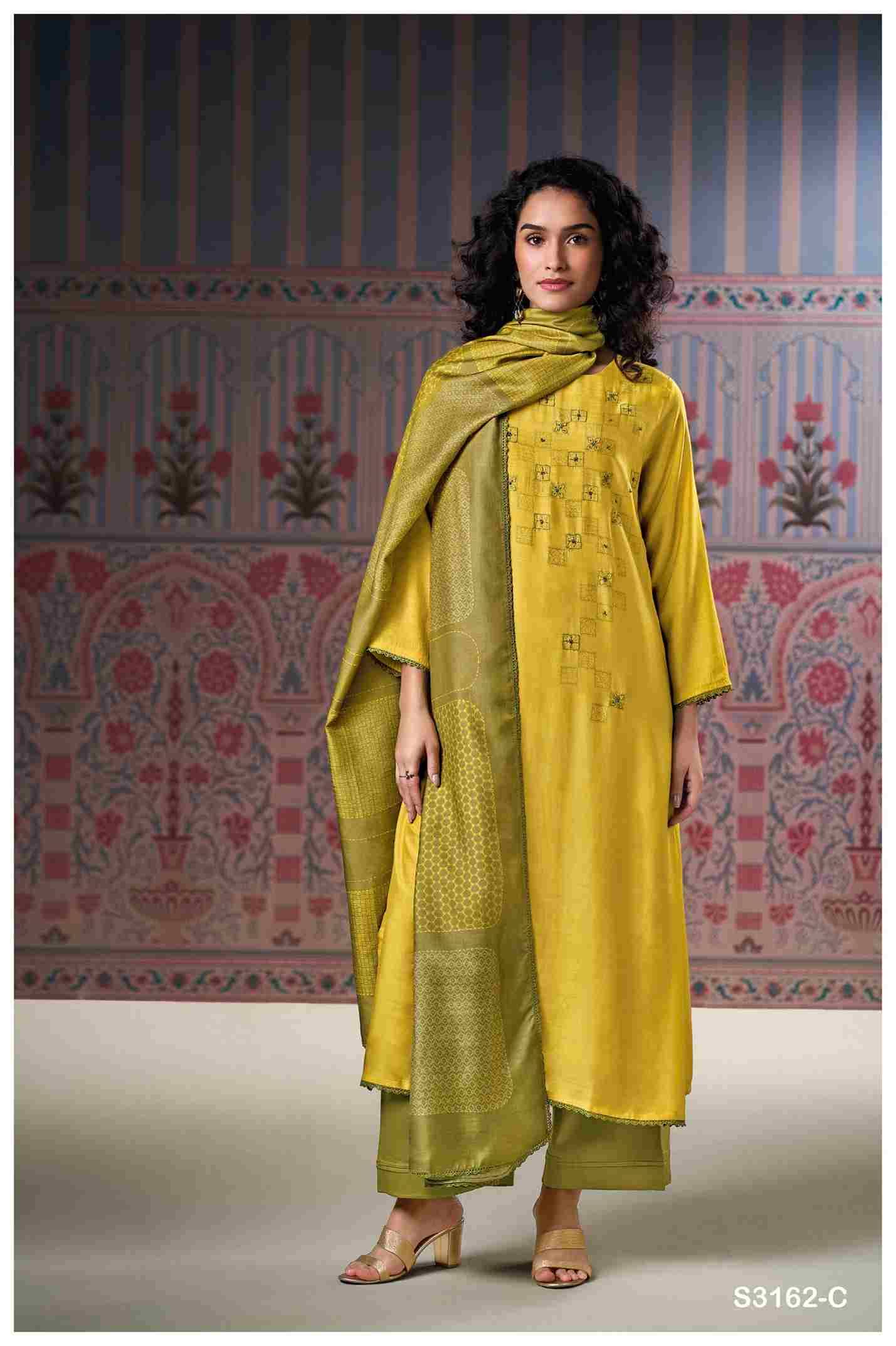 Nessa-3162 By Ganga Fashion 3162-A To 3162-C Series Beautiful Festive Suits Colorful Stylish Fancy Casual Wear & Ethnic Wear Pure Bemberg Silk Dresses At Wholesale Price