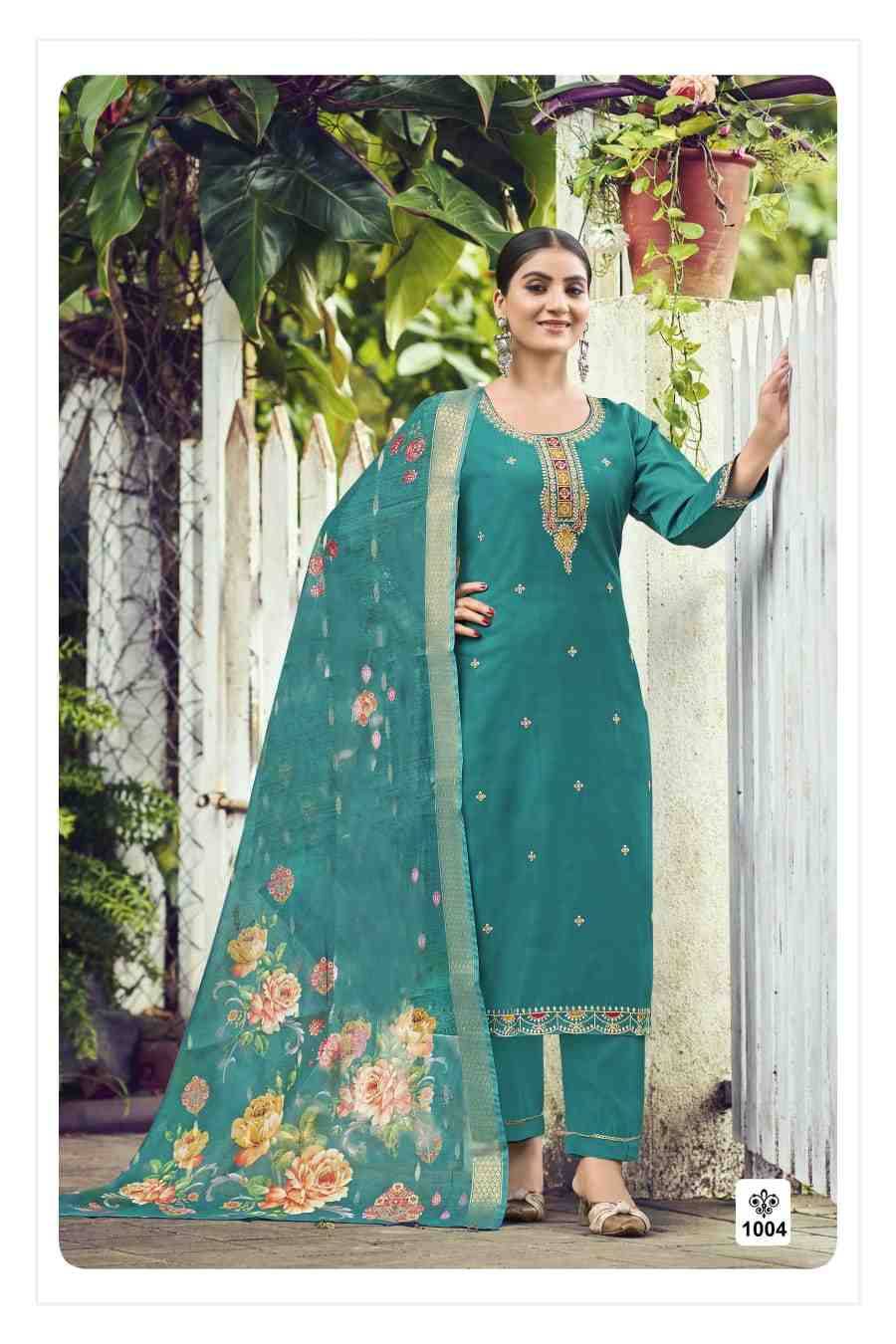 Meher By Ossm 1001 To 1006 Series Designer Festive Suits Beautiful Fancy Stylish Colorful Party Wear & Occasional Wear Viscose Silk Embroidered Dresses At Wholesale Price