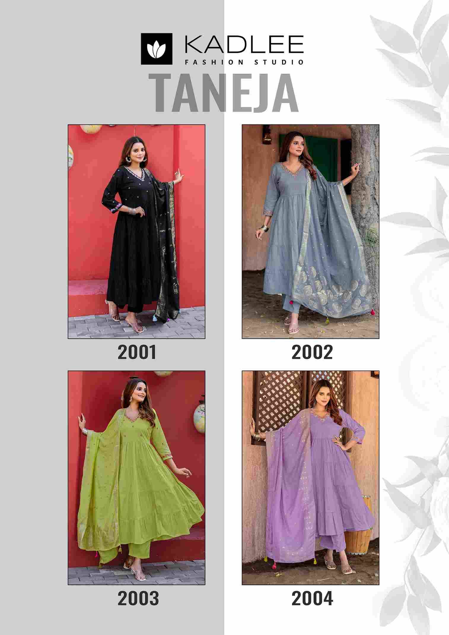 Taneja By Kadlee 2001 To 2004 Series Beautiful Festive Suits Colorful Stylish Fancy Casual Wear & Ethnic Wear Pure Cotton With Work Dresses At Wholesale Price