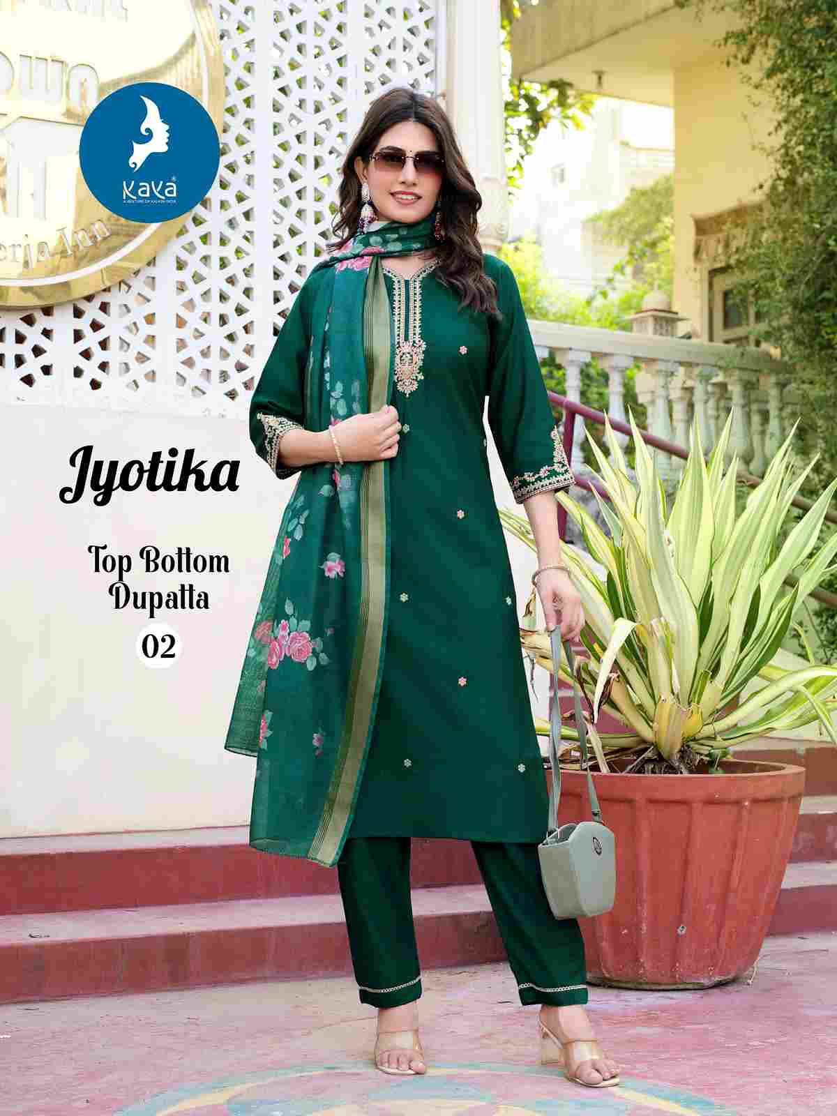 Jyotika By Kaya 01 To 06 Series Beautiful Stylish Festive Suits Fancy Colorful Casual Wear & Ethnic Wear & Ready To Wear Vertican Silk Dresses At Wholesale Price