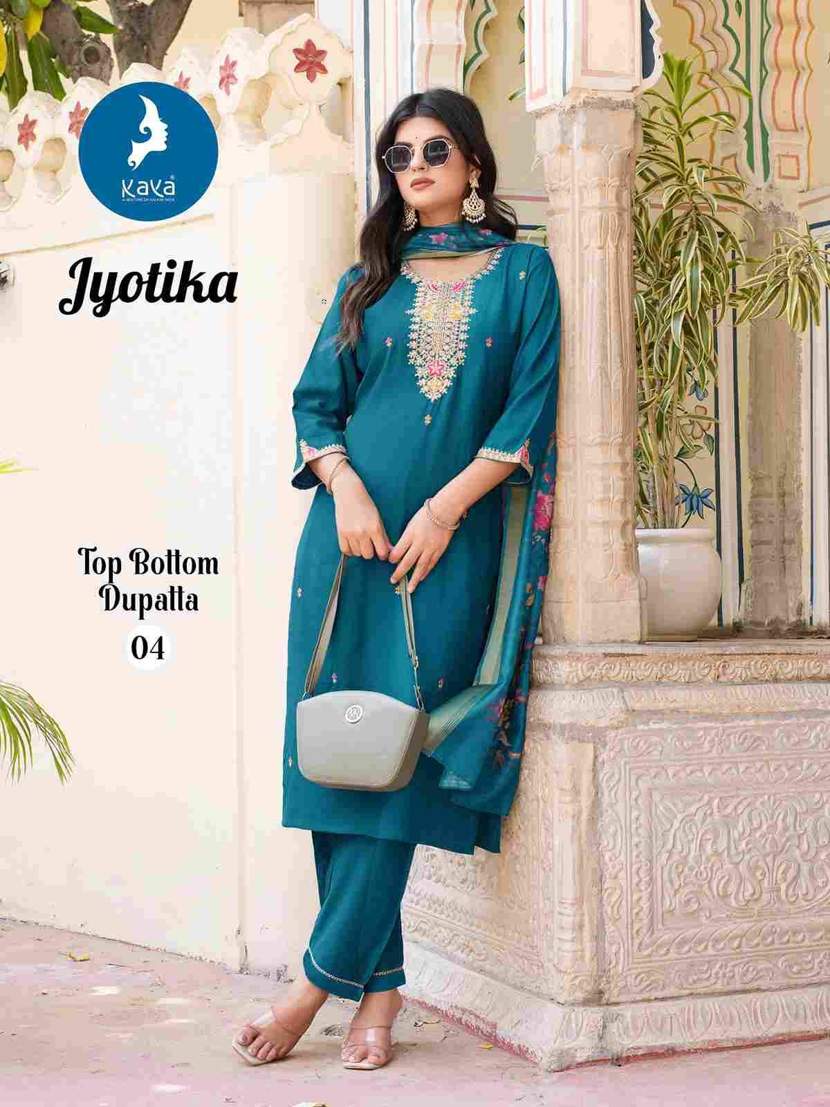 Jyotika By Kaya 01 To 06 Series Beautiful Stylish Festive Suits Fancy Colorful Casual Wear & Ethnic Wear & Ready To Wear Vertican Silk Dresses At Wholesale Price