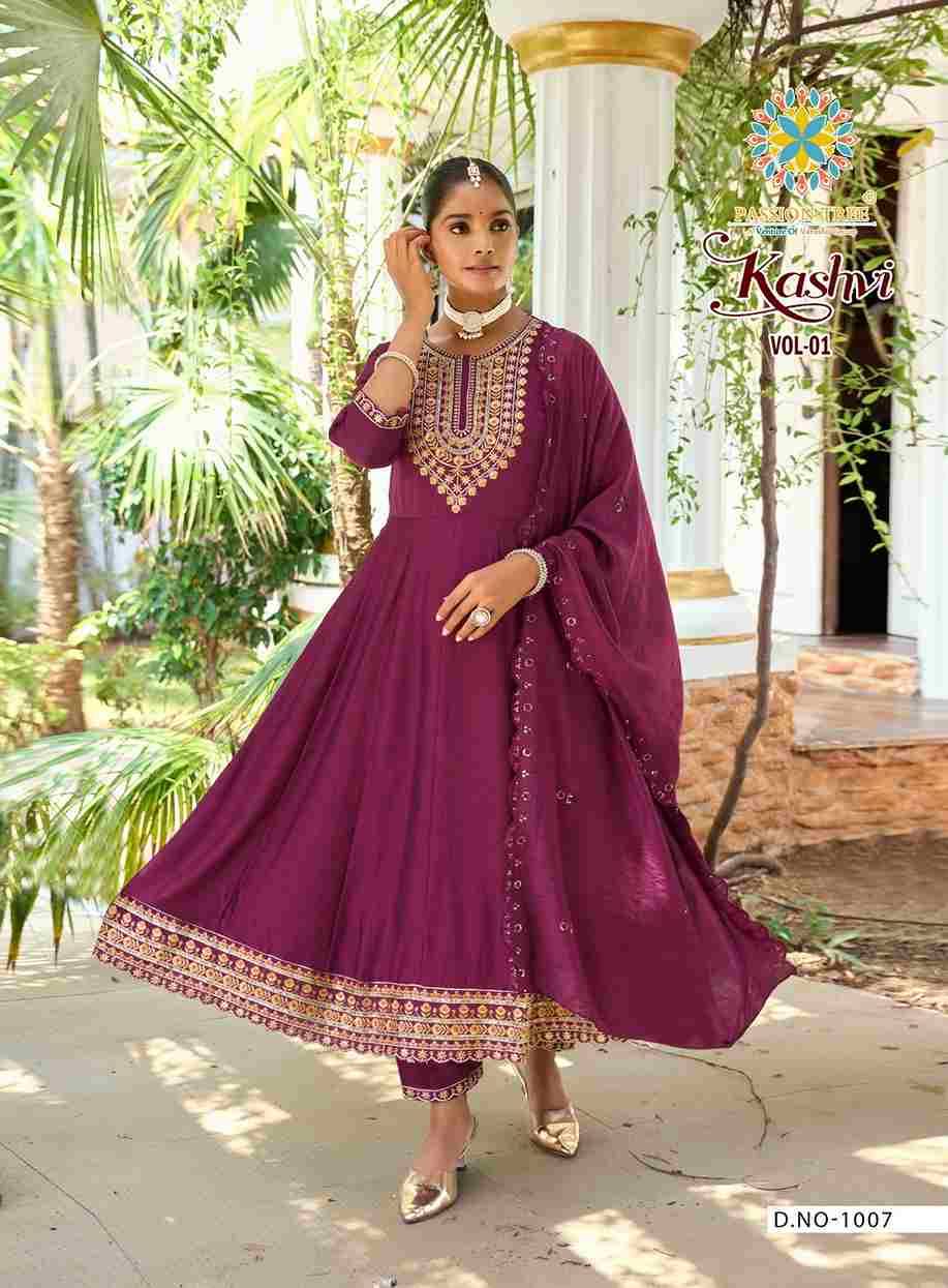 Kashvi Vol-1 By Passion Tree 1001 To 1008 Series Beautiful Festive Suits Colorful Stylish Fancy Casual Wear & Ethnic Wear Vichitra Silk Dresses At Wholesale Price