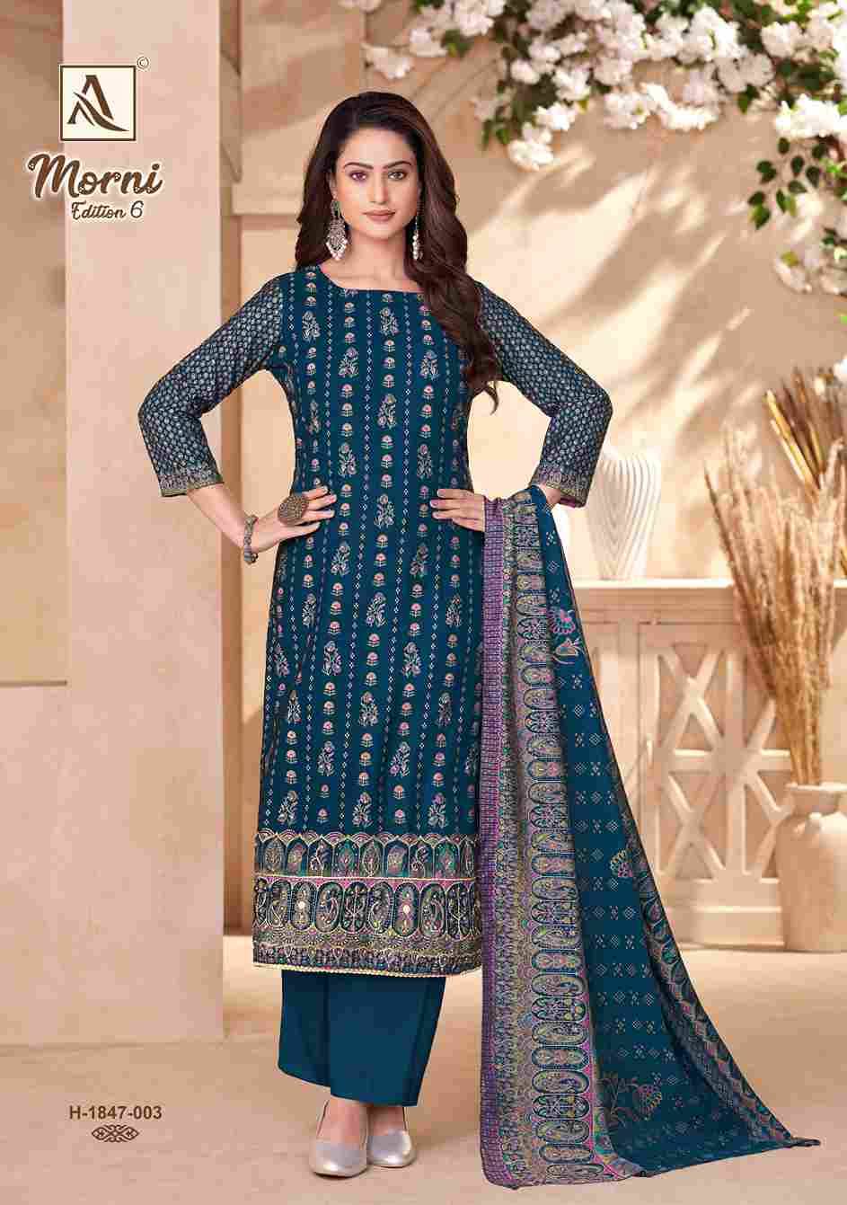 Morni Vol-6 By Alok Suit 1847-001 To 1847-004 Series Beautiful Festive Suits Colorful Stylish Fancy Casual Wear & Ethnic Wear Pure Modal Print With Embroidered Dresses At Wholesale Price