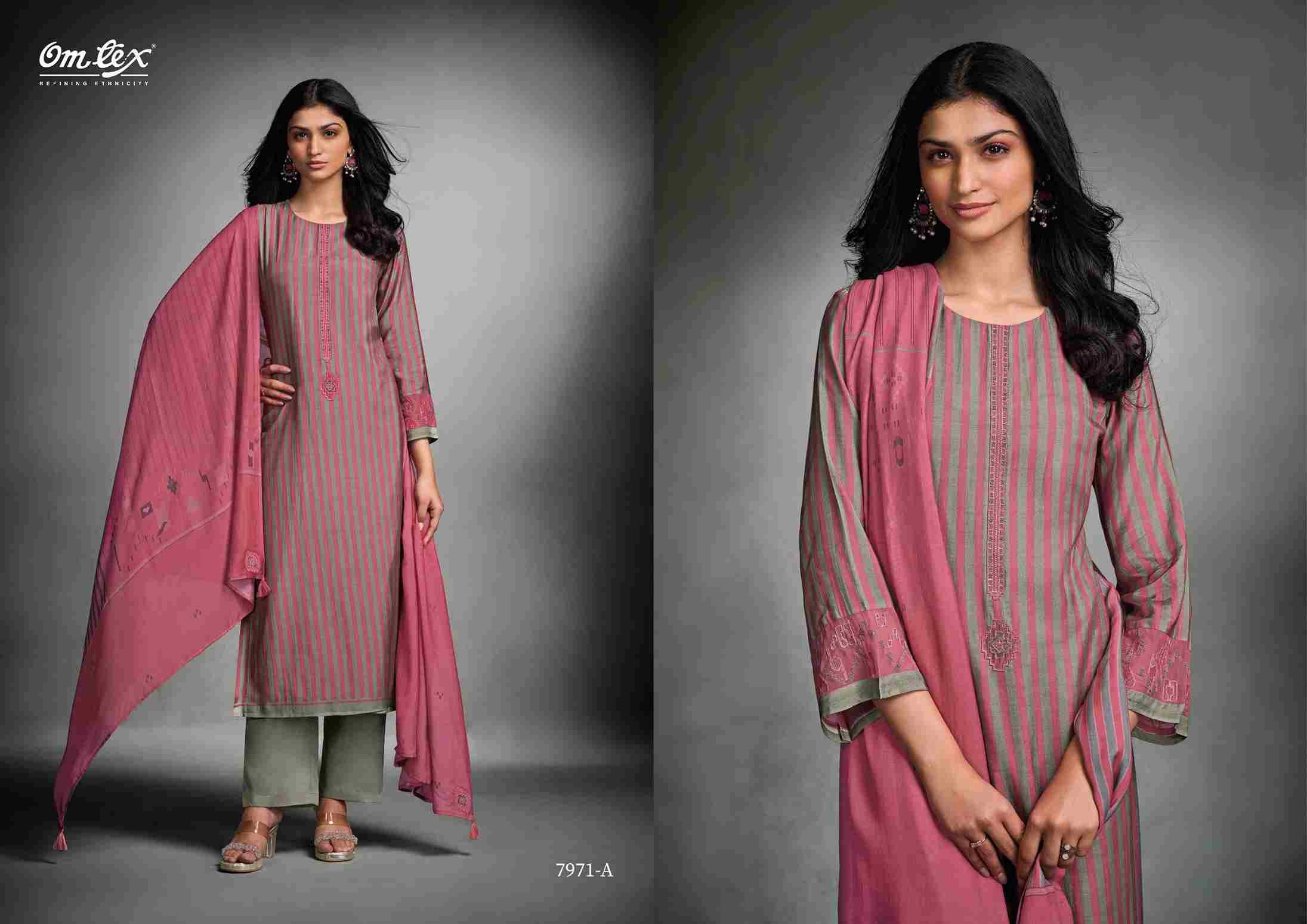 Marina By Om Tex 7971-A To 7971-C Series Beautiful Festive Suits Colorful Stylish Fancy Casual Wear & Ethnic Wear Silk Print With Work Dresses At Wholesale Price