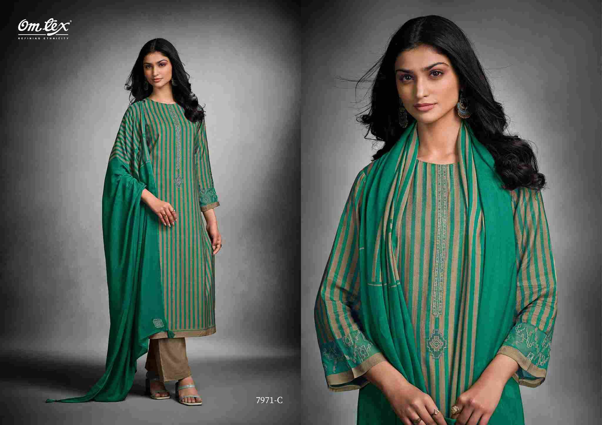 Marina By Om Tex 7971-A To 7971-C Series Beautiful Festive Suits Colorful Stylish Fancy Casual Wear & Ethnic Wear Silk Print With Work Dresses At Wholesale Price
