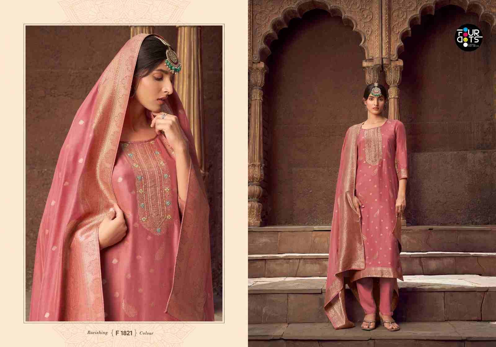 Gazala Vol-2 By Four Dots 1821 To 1824 Series Designer Stylish Fancy Colorful Beautiful Party Wear & Ethnic Wear Collection Viscose Muslin Jacquard Dresses At Wholesale Price