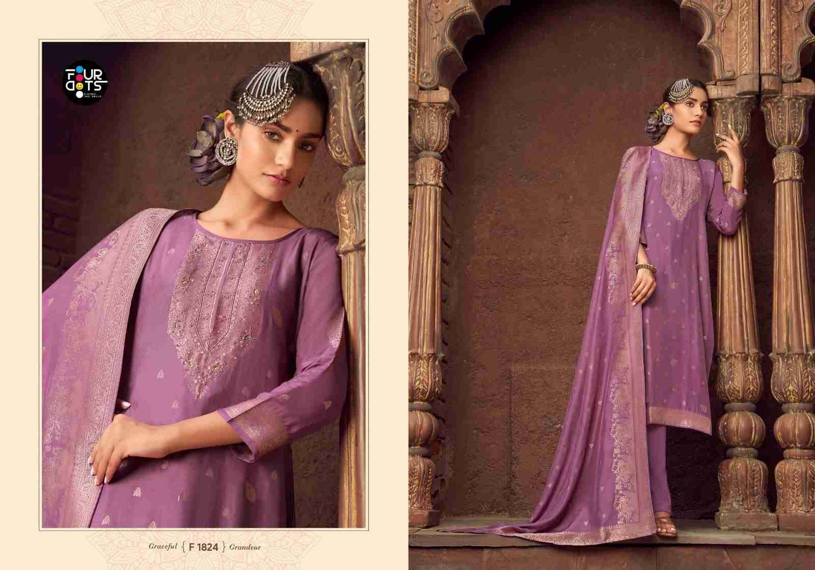 Gazala Vol-2 By Four Dots 1821 To 1824 Series Designer Stylish Fancy Colorful Beautiful Party Wear & Ethnic Wear Collection Viscose Muslin Jacquard Dresses At Wholesale Price
