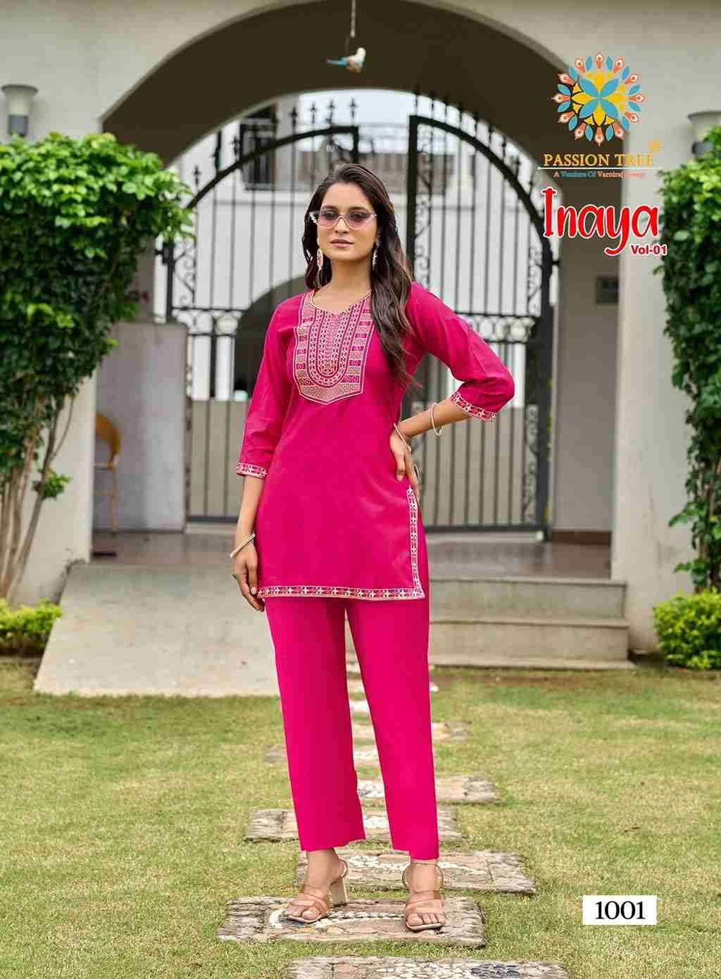 Inaya Vol-1 By Passion Tree 1001 To 1008 Series Designer Stylish Fancy Colorful Beautiful Party Wear & Ethnic Wear Collection Viscose Silk Co-Ord At Wholesale Price