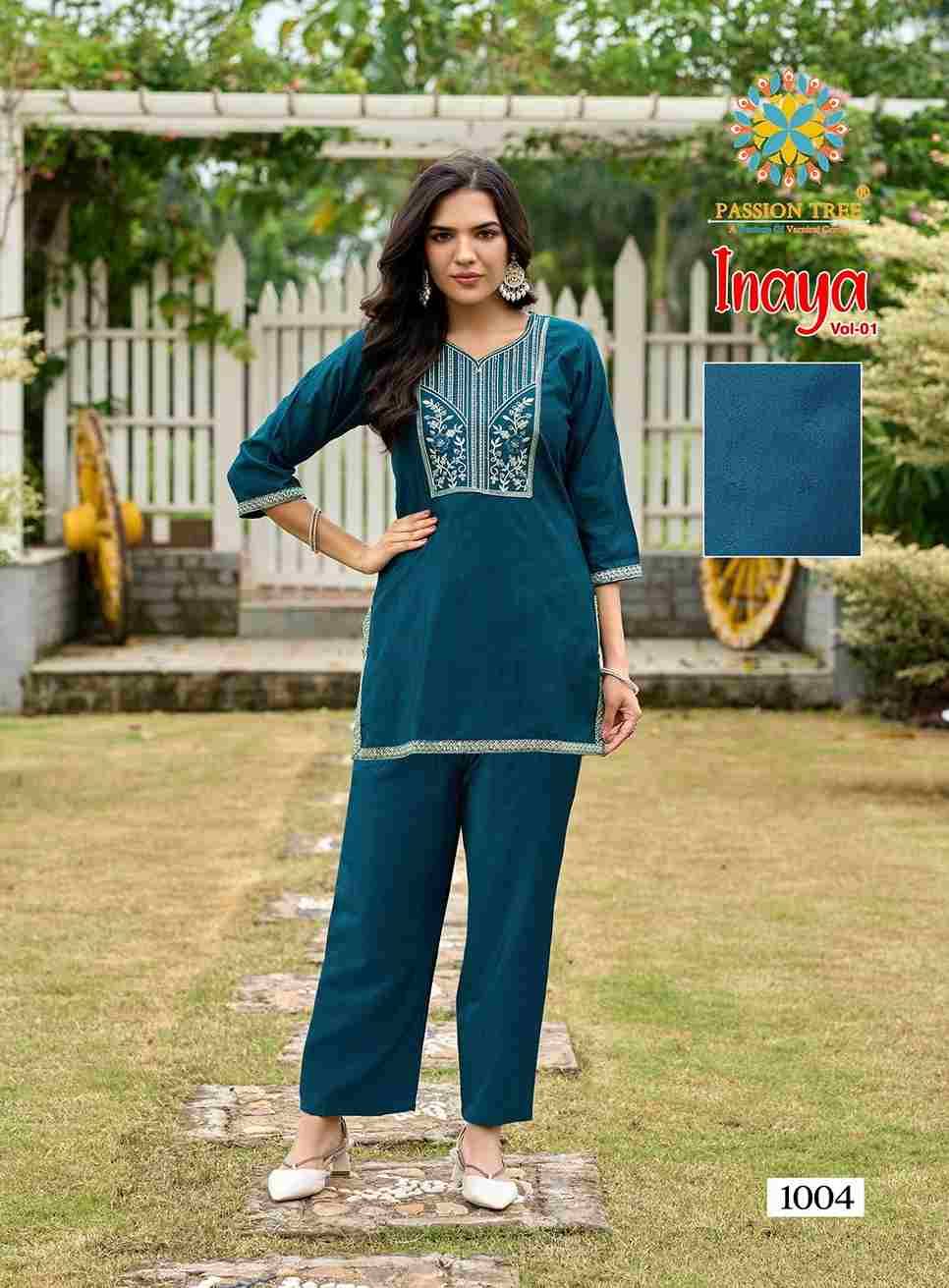 Inaya Vol-1 By Passion Tree 1001 To 1008 Series Designer Stylish Fancy Colorful Beautiful Party Wear & Ethnic Wear Collection Viscose Silk Co-Ord At Wholesale Price