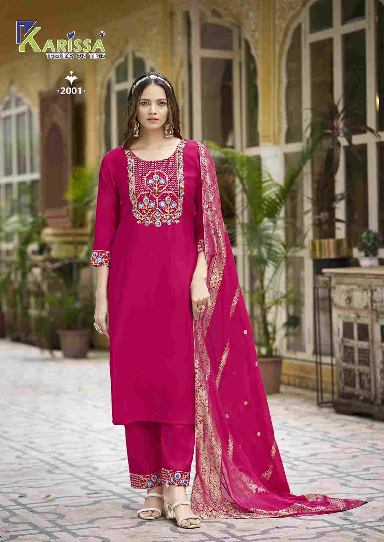 Roshani Vol-2 By Karissa 2001 To 2006 Series Beautiful Stylish Festive Suits Fancy Colorful Casual Wear & Ethnic Wear & Ready To Wear Pure Viscose Silk Dresses At Wholesale Price