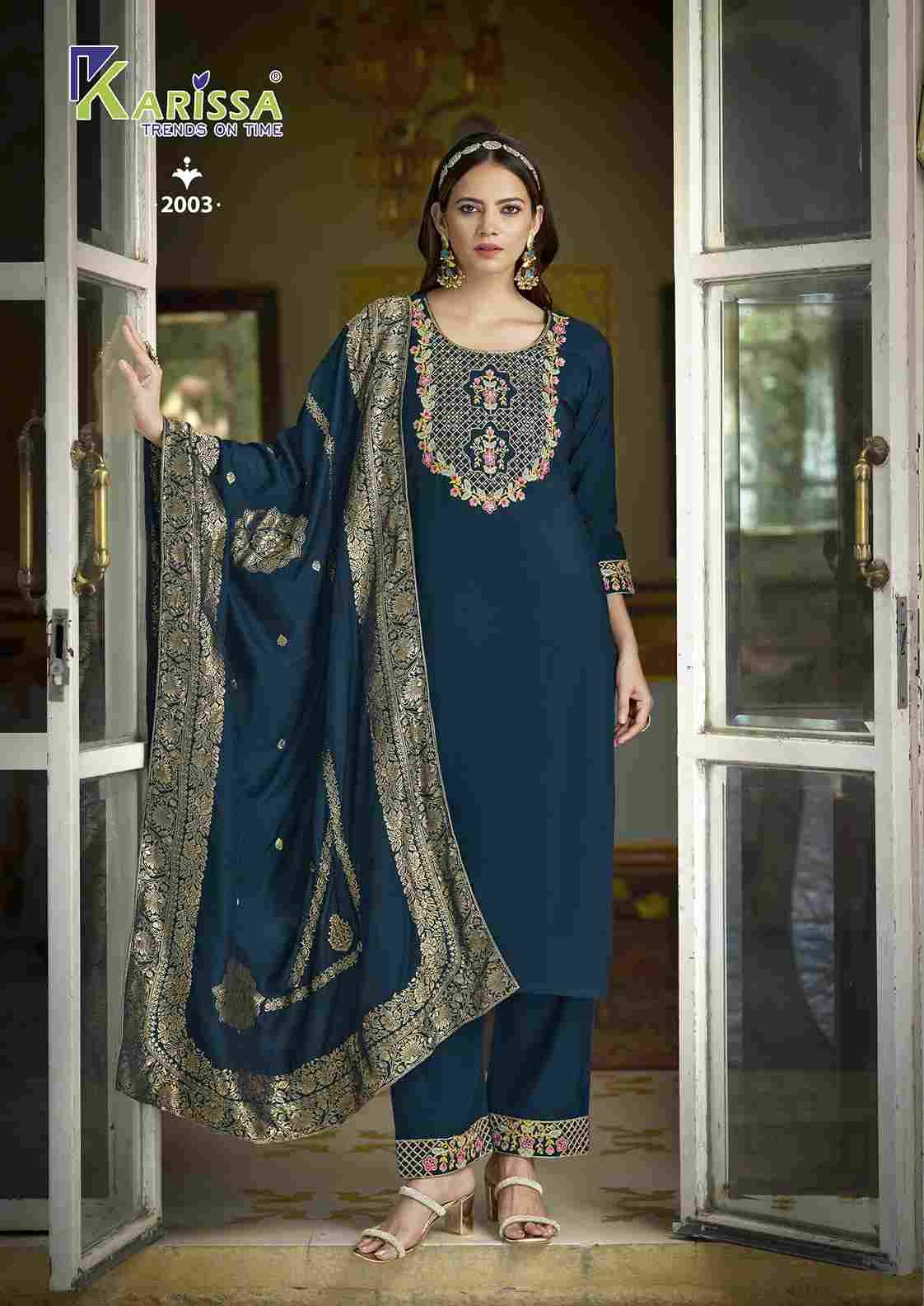 Roshani Vol-2 By Karissa 2001 To 2006 Series Beautiful Stylish Festive Suits Fancy Colorful Casual Wear & Ethnic Wear & Ready To Wear Pure Viscose Silk Dresses At Wholesale Price