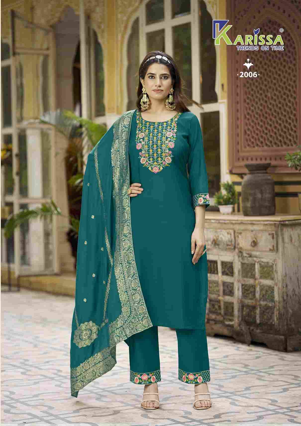 Roshani Vol-2 By Karissa 2001 To 2006 Series Beautiful Stylish Festive Suits Fancy Colorful Casual Wear & Ethnic Wear & Ready To Wear Pure Viscose Silk Dresses At Wholesale Price