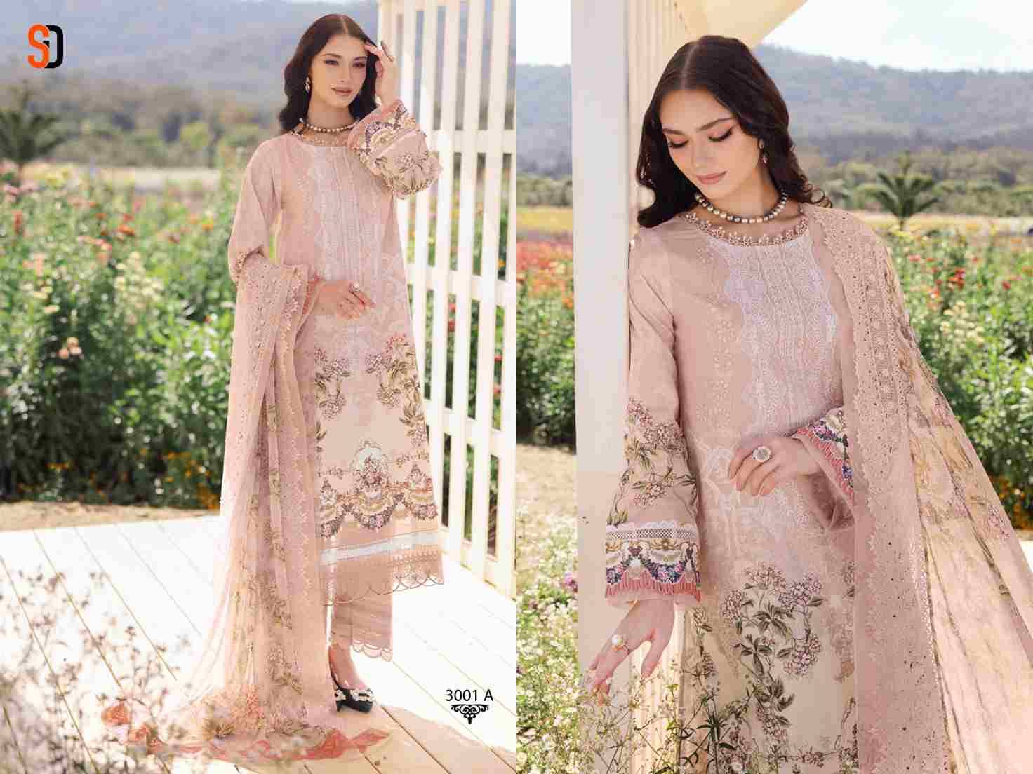 Needle Wonder Dupatta Work Collection Vol-3 By Shraddha Designer 3001-A To 3003-B Series Designer Pakistani Suits Beautiful Fancy Stylish Colorful Party Wear & Occasional Wear Pure Cotton Print With Embroidery Dresses At Wholesale Price