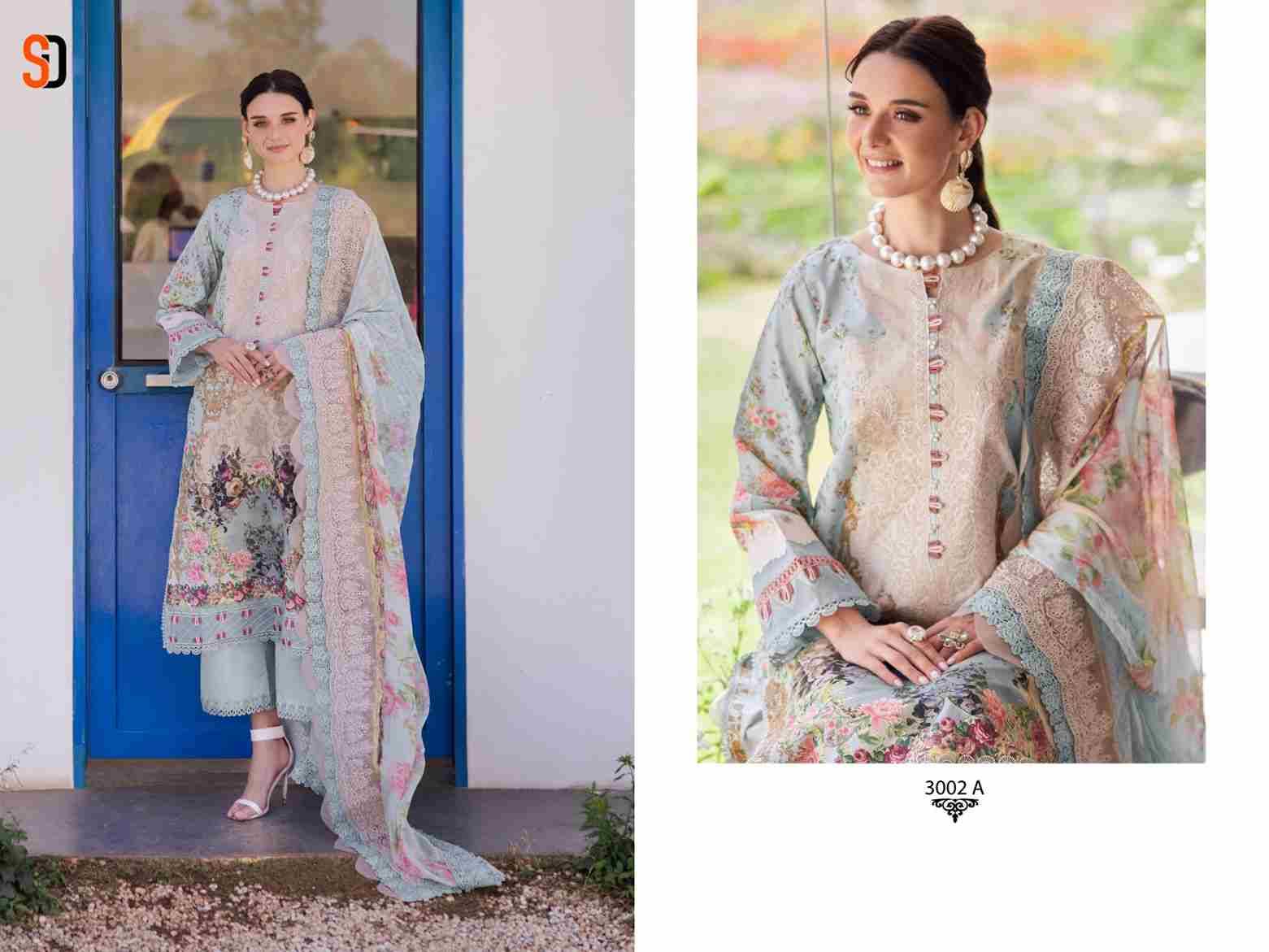 Needle Wonder Dupatta Work Collection Vol-3 By Shraddha Designer 3001-A To 3003-B Series Designer Pakistani Suits Beautiful Fancy Stylish Colorful Party Wear & Occasional Wear Pure Cotton Print With Embroidery Dresses At Wholesale Price