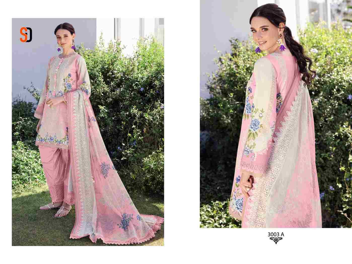 Needle Wonder Dupatta Work Collection Vol-3 By Shraddha Designer 3001-A To 3003-B Series Designer Pakistani Suits Beautiful Fancy Stylish Colorful Party Wear & Occasional Wear Pure Cotton Print With Embroidery Dresses At Wholesale Price