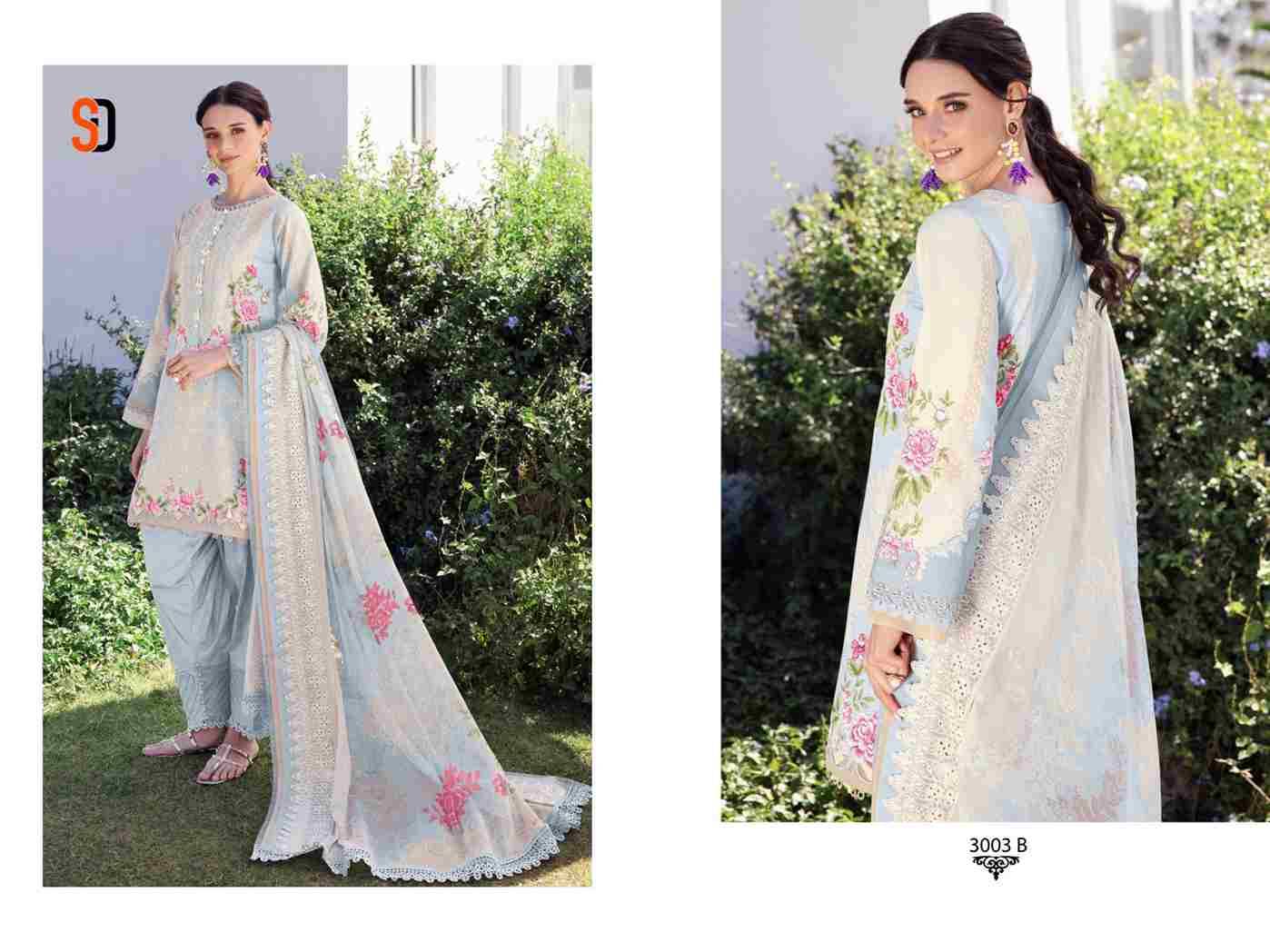 Needle Wonder Dupatta Work Collection Vol-3 By Shraddha Designer 3001-A To 3003-B Series Designer Pakistani Suits Beautiful Fancy Stylish Colorful Party Wear & Occasional Wear Pure Cotton Print With Embroidery Dresses At Wholesale Price
