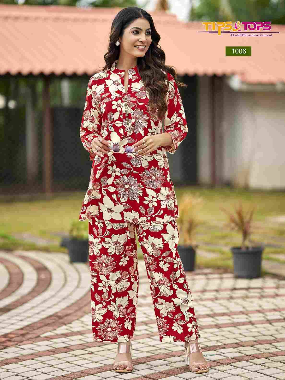 Fashion Beats Vol-13 By Tips And Tops 1001 To 1006 Series Designer Stylish Fancy Colorful Beautiful Party Wear & Ethnic Wear Collection Rayon Print Co-Ord At Wholesale Price