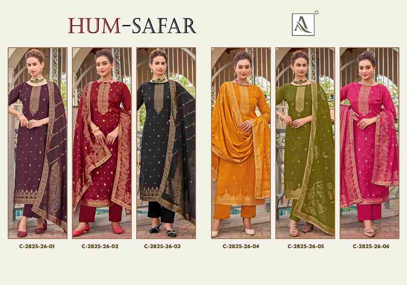 Hum-Safar By Alok Suit 2825-26-01 To 2825-26-06 Series Beautiful Festive Suits Colorful Stylish Fancy Casual Wear & Ethnic Wear Viscose Muslin Jacquard Dresses At Wholesale Price
