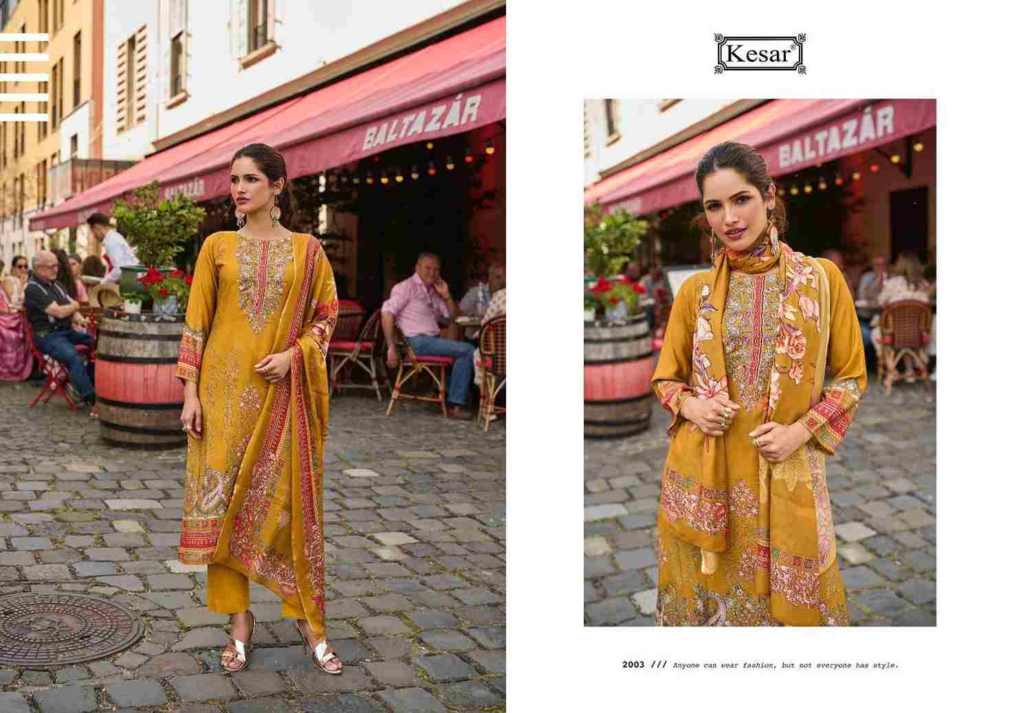 Armani By Kesar 2001 To 2004 Series Beautiful Festive Suits Colorful Stylish Fancy Casual Wear & Ethnic Wear Viscose Muslin Dresses At Wholesale Price