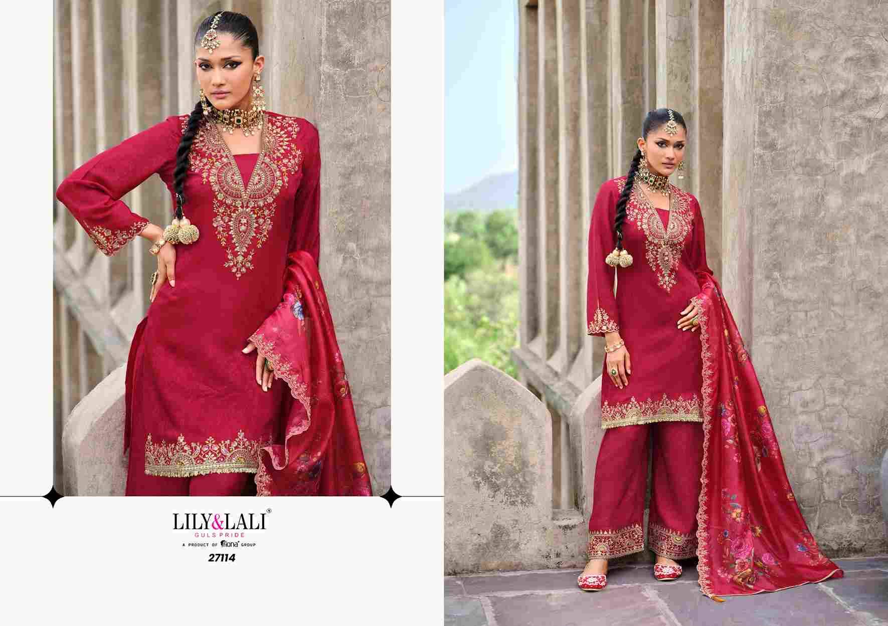 Chandni By Lily And Lali 27111 To 27114 Series Designer Stylish Fancy Colorful Beautiful Party Wear & Ethnic Wear Collection Chinnon Silk Co-Ord At Wholesale Price