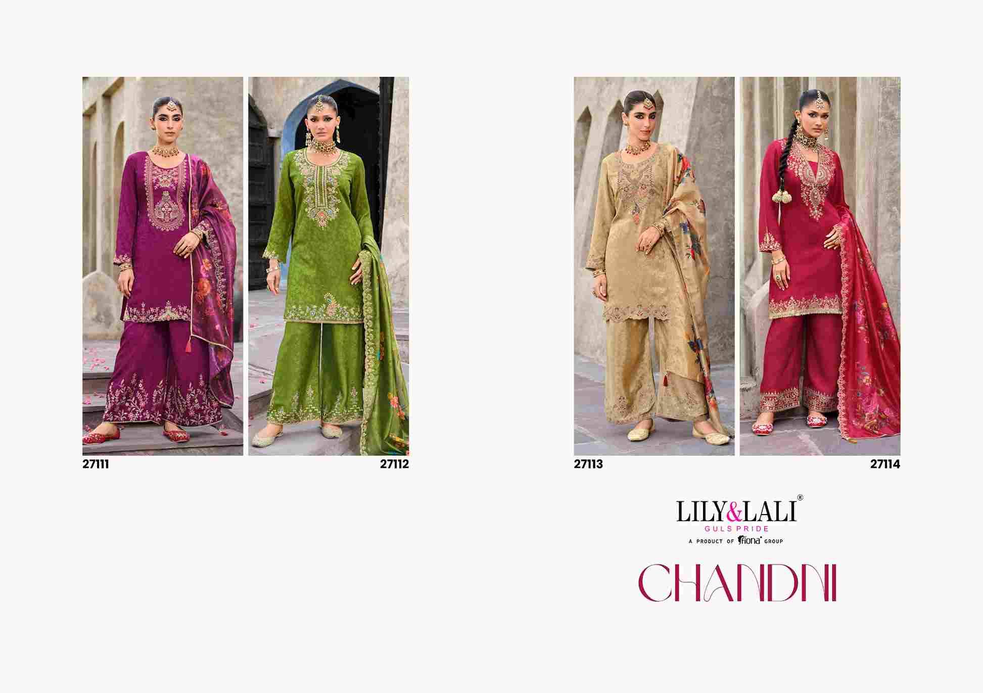 Chandni By Lily And Lali 27111 To 27114 Series Designer Stylish Fancy Colorful Beautiful Party Wear & Ethnic Wear Collection Chinnon Silk Co-Ord At Wholesale Price