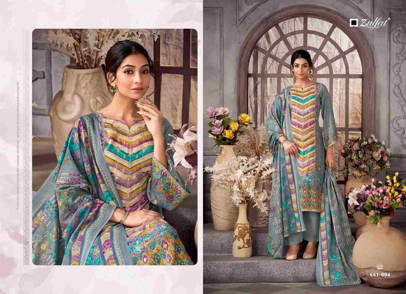 Aayat Vol-17 By Zulfat 661-001 To 661-006 Series Beautiful Festive Suits Stylish Fancy Colorful Casual Wear & Ethnic Wear Pure Viscose Rayon Print Dresses At Wholesale Price