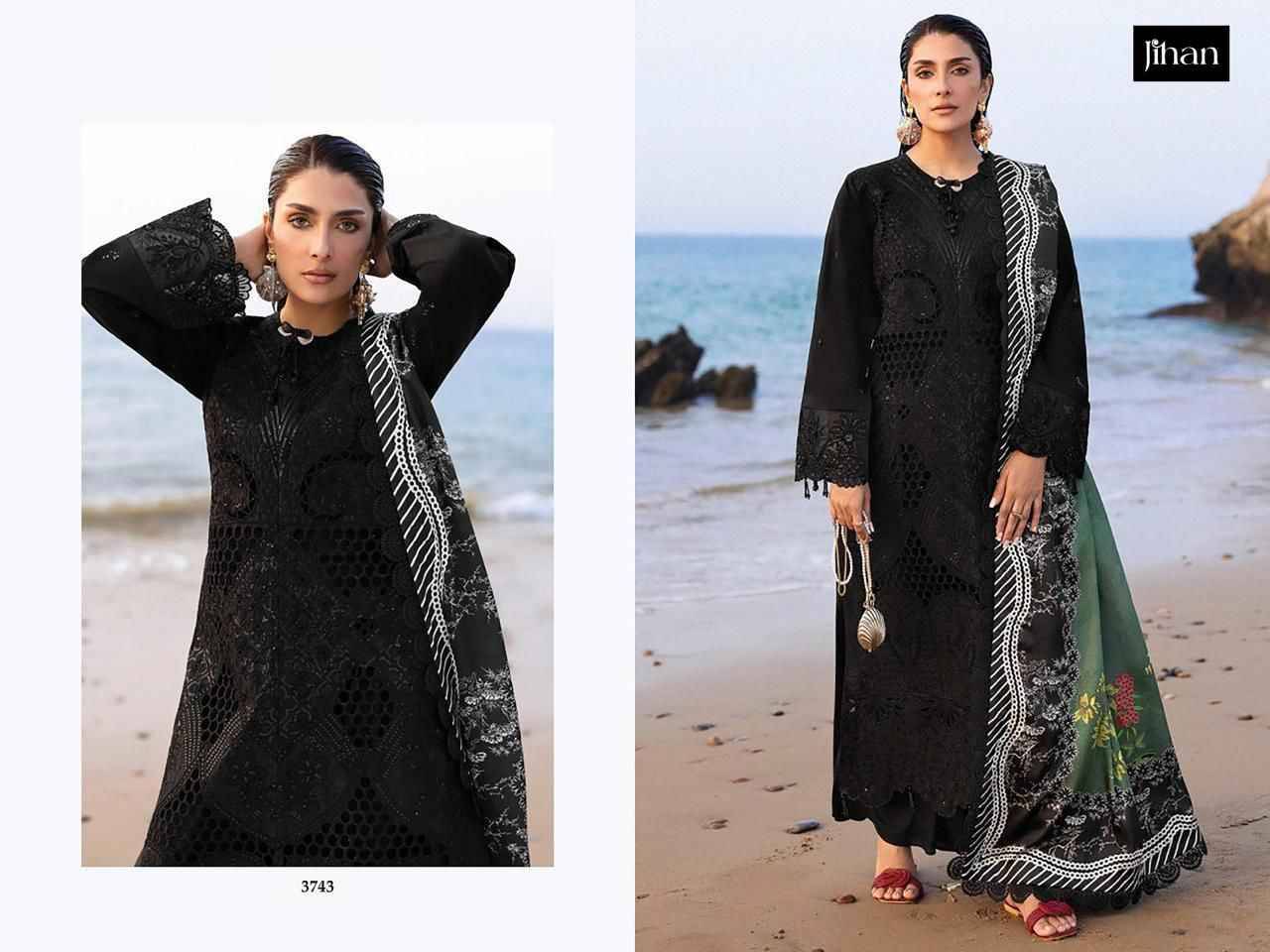 Sirene Luxury Lawn-25 Vol-2 By Jihan 3740 To 3745 Series Designer Pakistani Suits Beautiful Fancy Stylish Colorful Party Wear & Occasional Wear Lawn Dresses At Wholesale Price