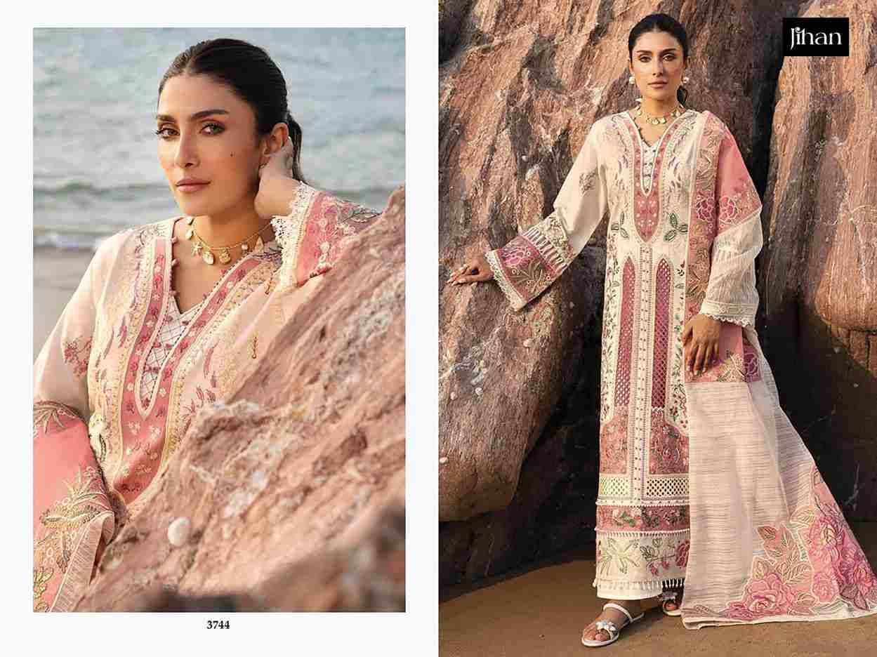 Sirene Luxury Lawn-25 Vol-2 By Jihan 3740 To 3745 Series Designer Pakistani Suits Beautiful Fancy Stylish Colorful Party Wear & Occasional Wear Lawn Dresses At Wholesale Price