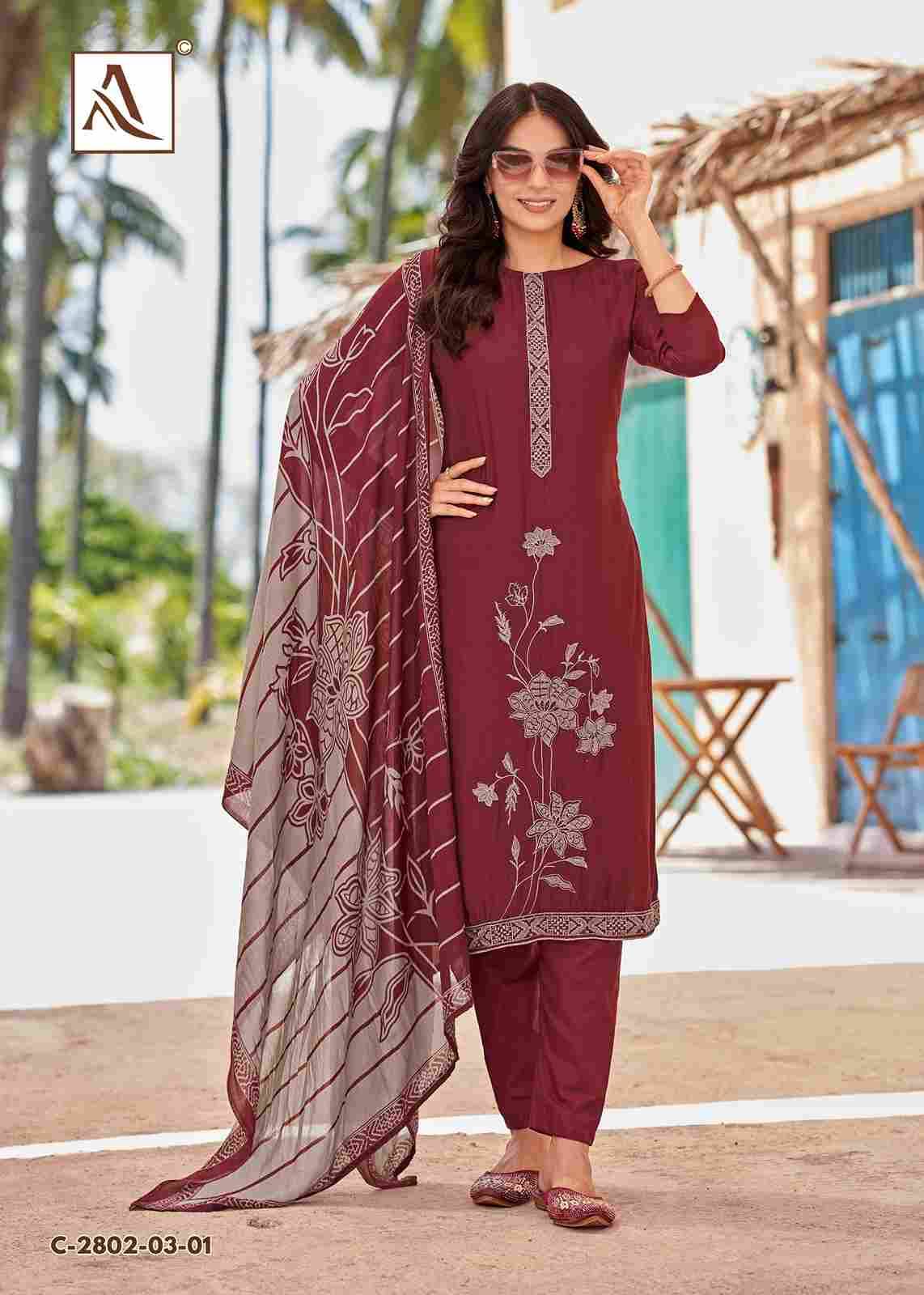 Sonkali By Alok Suit 2802-03-01 To 2802-03-06 Series Beautiful Festive Suits Colorful Stylish Fancy Casual Wear & Ethnic Wear Viscose Muslin Dresses At Wholesale Price
