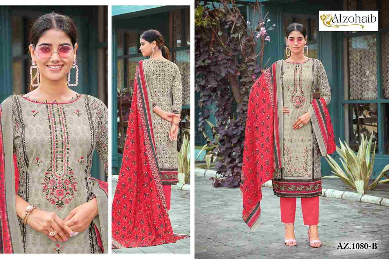 Sarra Vol-1 By Alzohaib 1080-B To 1083-B Series Beautiful Pakistani Suits Stylish Fancy Colorful Party Wear & Occasional Wear Pure Cotton Print Dresses At Wholesale Price