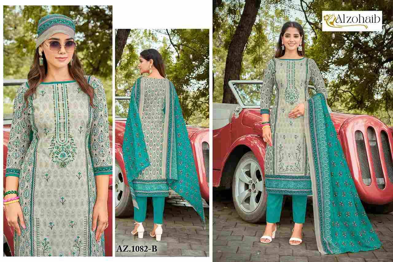 Sarra Vol-1 By Alzohaib 1080-B To 1083-B Series Beautiful Pakistani Suits Stylish Fancy Colorful Party Wear & Occasional Wear Pure Cotton Print Dresses At Wholesale Price
