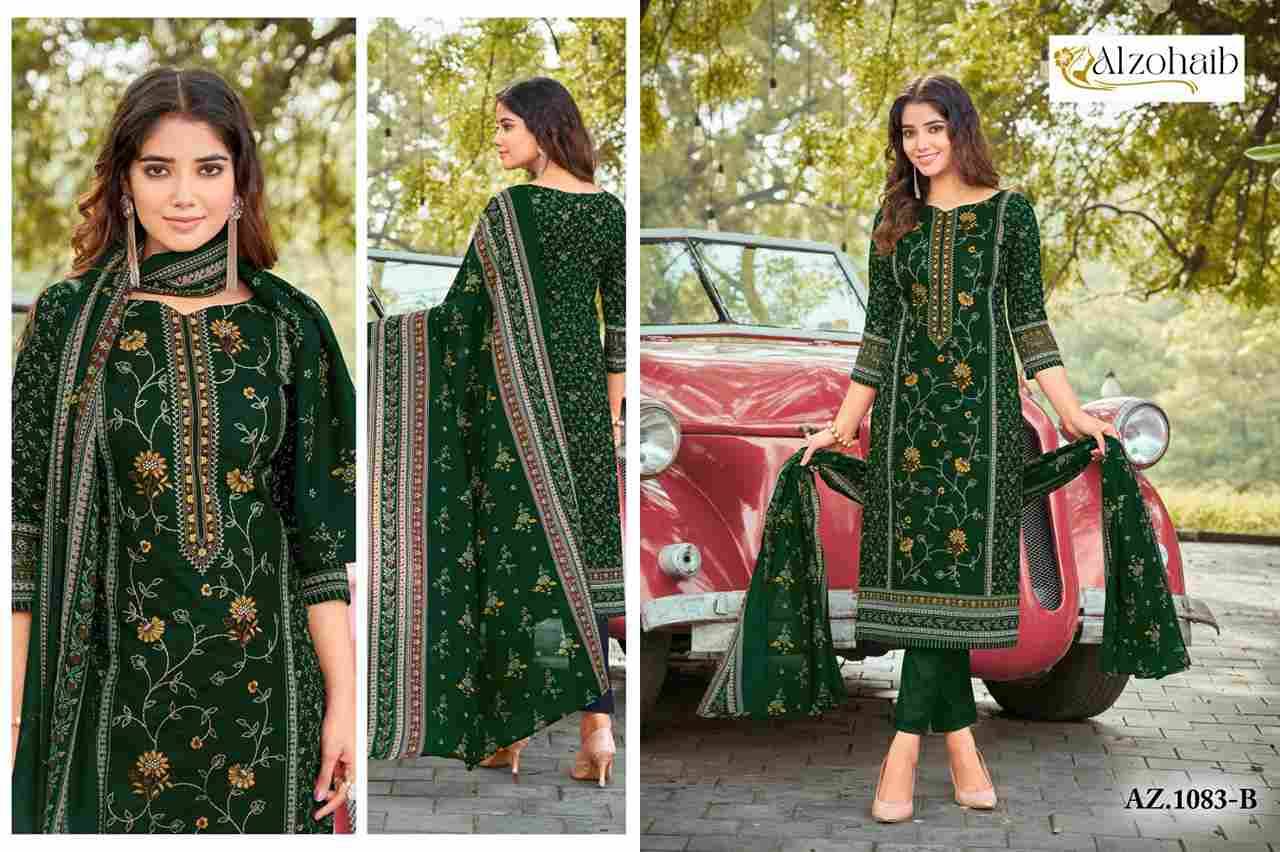 Sarra Vol-1 By Alzohaib 1080-B To 1083-B Series Beautiful Pakistani Suits Stylish Fancy Colorful Party Wear & Occasional Wear Pure Cotton Print Dresses At Wholesale Price