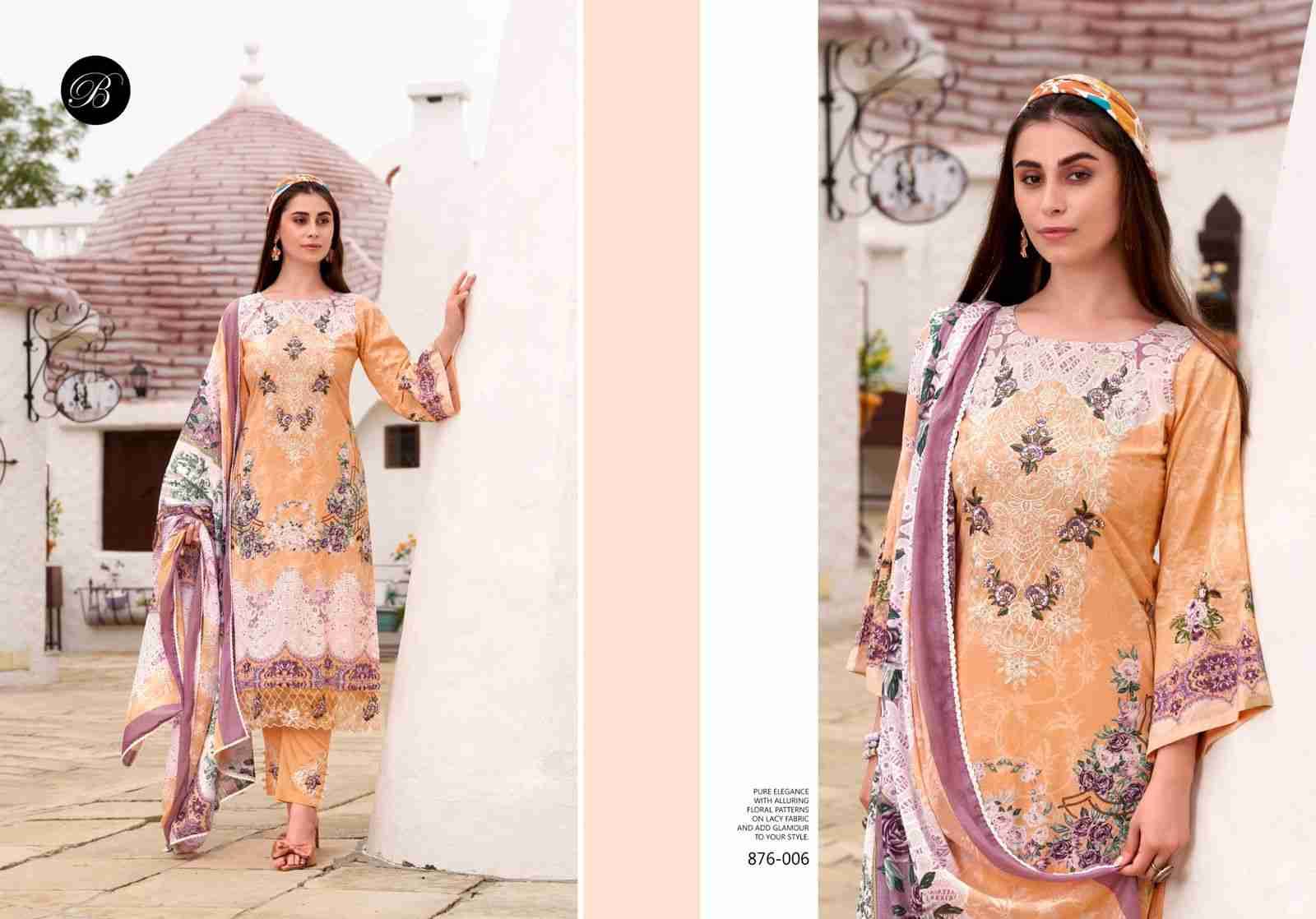 Zayana By Belliza 876-001 To 876-008 Series Beautiful Festive Suits Stylish Fancy Colorful Casual Wear & Ethnic Wear Pure Cotton Dresses At Wholesale Price