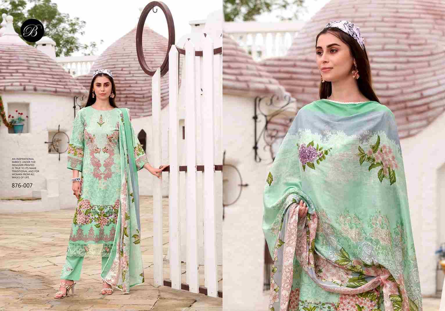 Zayana By Belliza 876-001 To 876-008 Series Beautiful Festive Suits Stylish Fancy Colorful Casual Wear & Ethnic Wear Pure Cotton Dresses At Wholesale Price