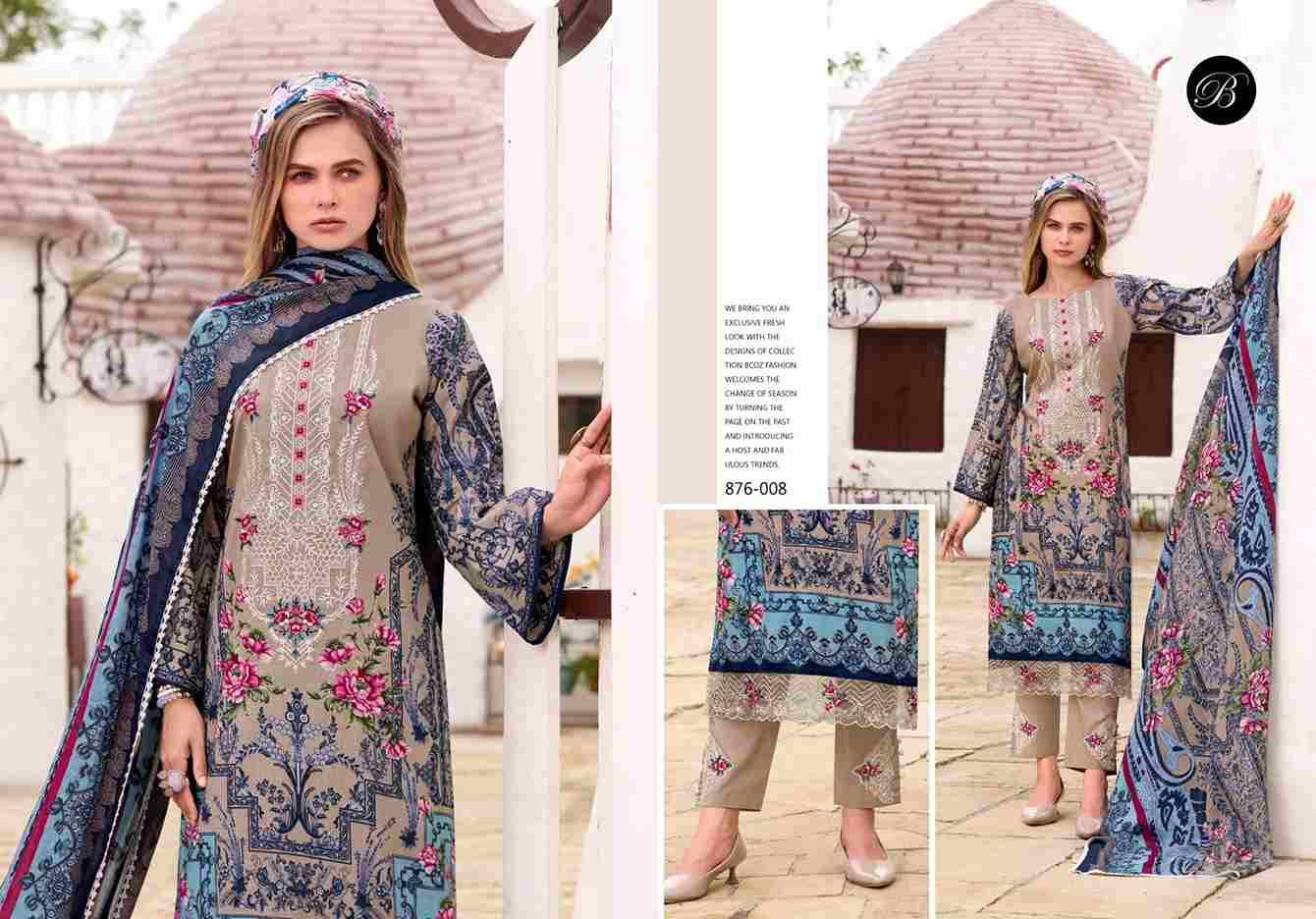 Zayana By Belliza 876-001 To 876-008 Series Beautiful Festive Suits Stylish Fancy Colorful Casual Wear & Ethnic Wear Pure Cotton Dresses At Wholesale Price