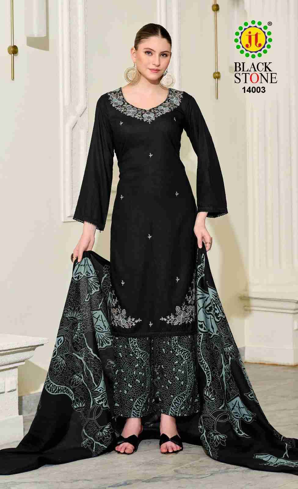 Black Stone Vol-14 By JT 14001 To 14005 Series Beautiful Festive Suits Colorful Stylish Fancy Casual Wear & Ethnic Wear Rayon Dresses At Wholesale Price