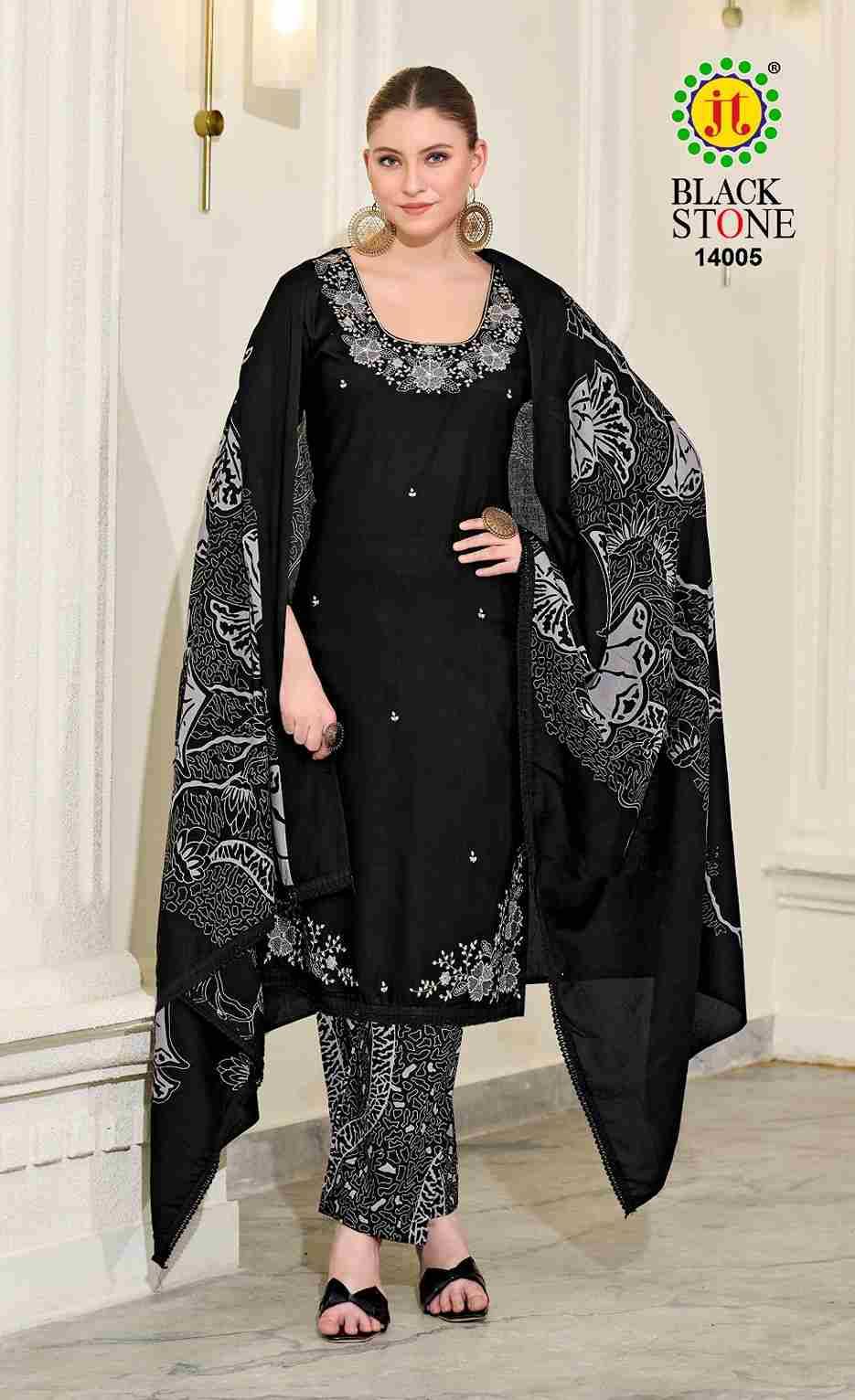 Black Stone Vol-14 By JT 14001 To 14005 Series Beautiful Festive Suits Colorful Stylish Fancy Casual Wear & Ethnic Wear Rayon Dresses At Wholesale Price