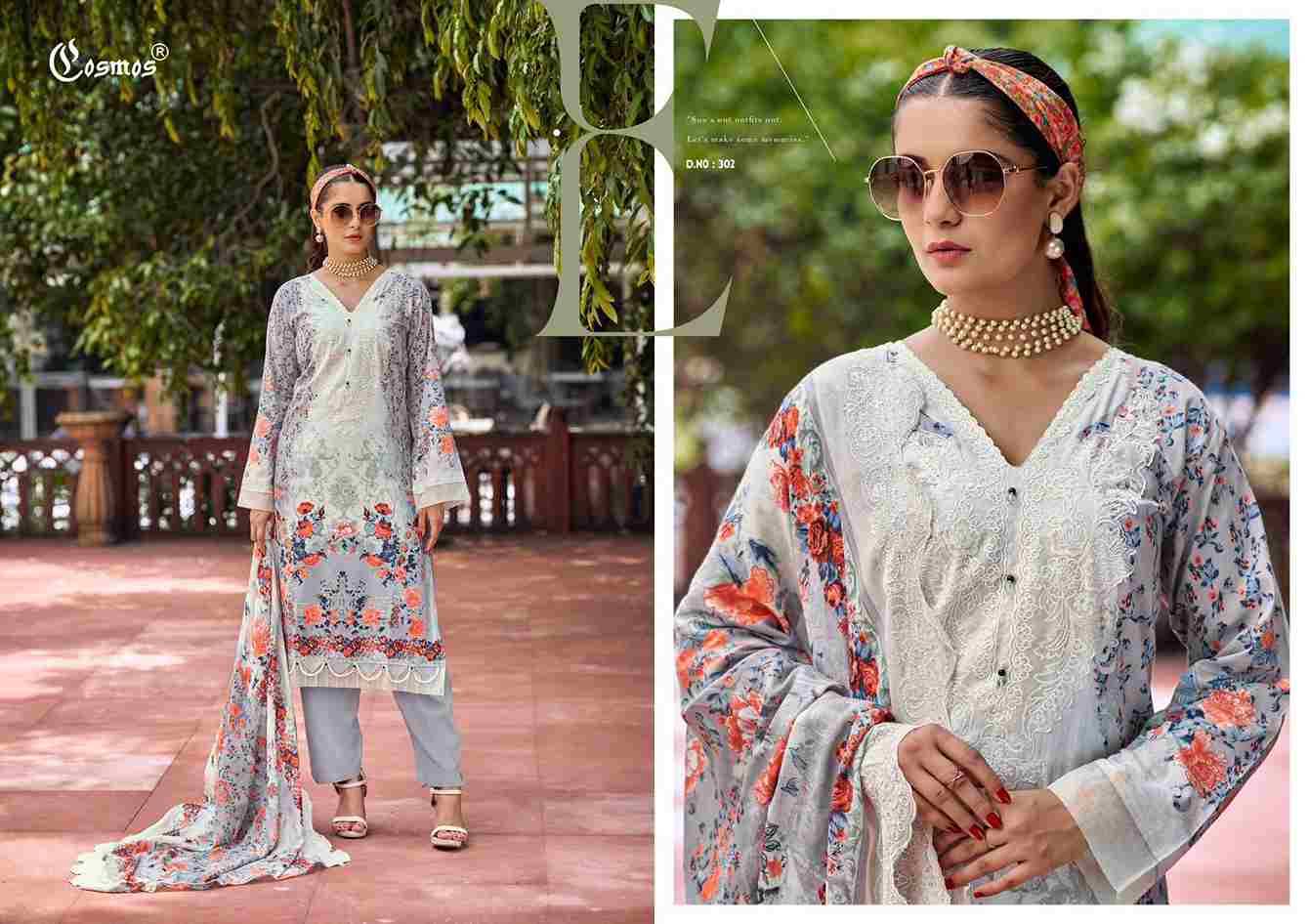 Needle Wonder Vol-3 By Cosmos 301 To 308 Series Beautiful Pakistani Suits Colorful Stylish Fancy Casual Wear & Ethnic Wear Lawn Cotton Embroidered Dresses At Wholesale Price