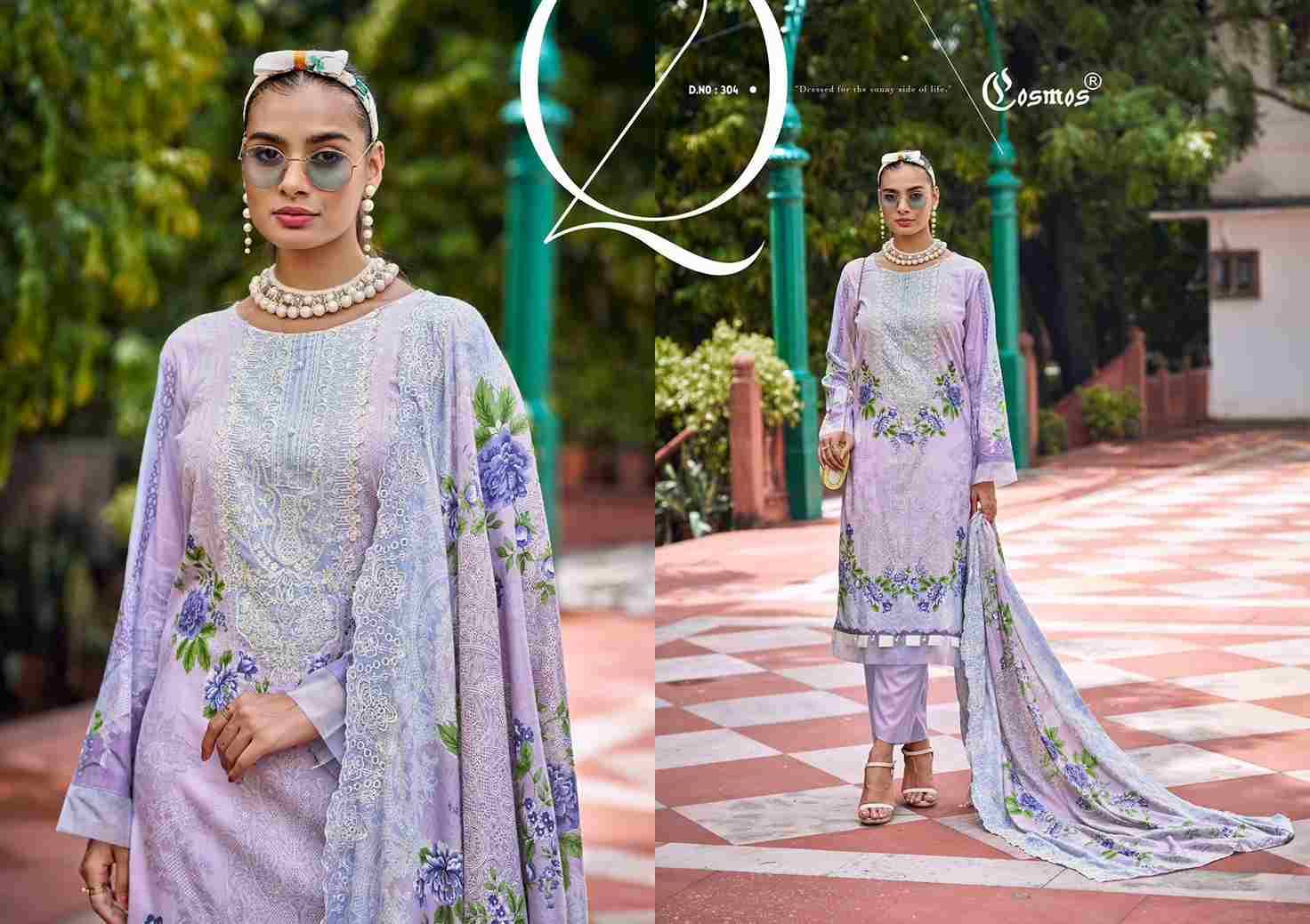 Needle Wonder Vol-3 By Cosmos 301 To 308 Series Beautiful Pakistani Suits Colorful Stylish Fancy Casual Wear & Ethnic Wear Lawn Cotton Embroidered Dresses At Wholesale Price
