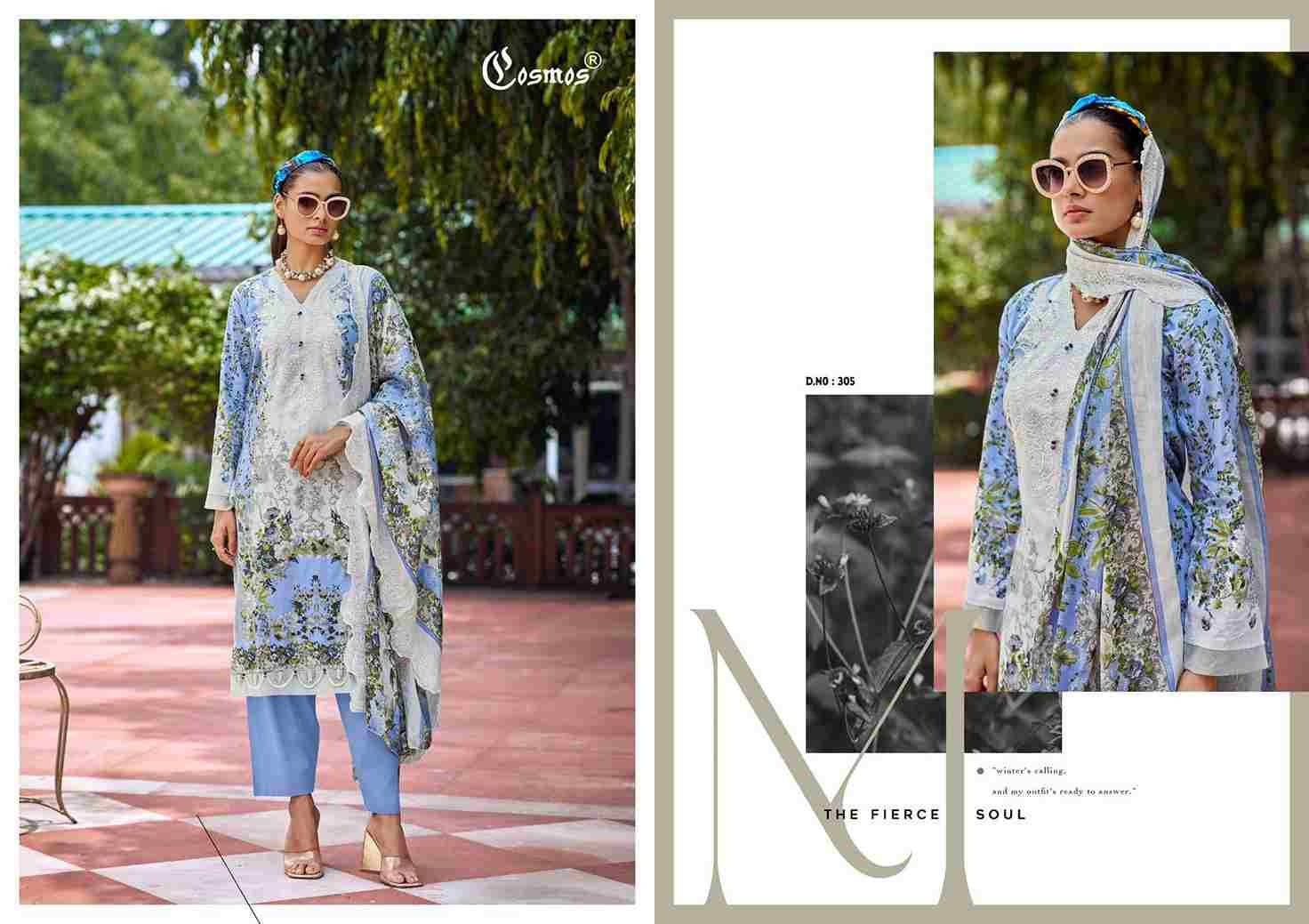 Needle Wonder Vol-3 By Cosmos 301 To 308 Series Beautiful Pakistani Suits Colorful Stylish Fancy Casual Wear & Ethnic Wear Lawn Cotton Embroidered Dresses At Wholesale Price