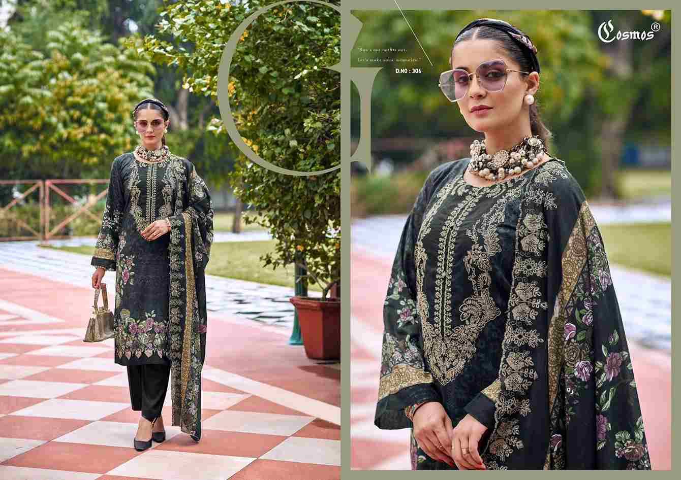 Needle Wonder Vol-3 By Cosmos 301 To 308 Series Beautiful Pakistani Suits Colorful Stylish Fancy Casual Wear & Ethnic Wear Lawn Cotton Embroidered Dresses At Wholesale Price