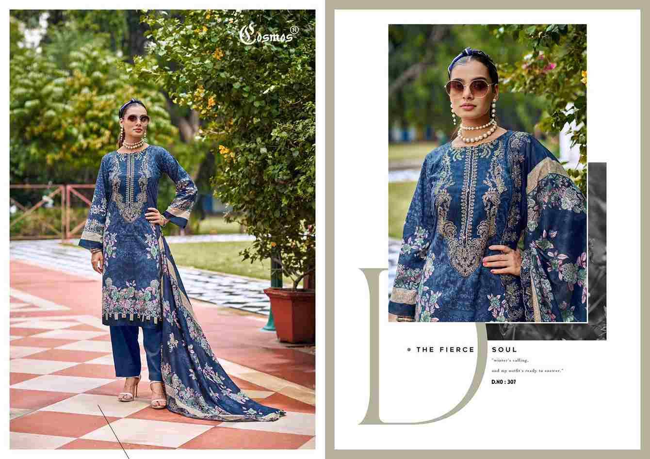 Needle Wonder Vol-3 By Cosmos 301 To 308 Series Beautiful Pakistani Suits Colorful Stylish Fancy Casual Wear & Ethnic Wear Lawn Cotton Embroidered Dresses At Wholesale Price