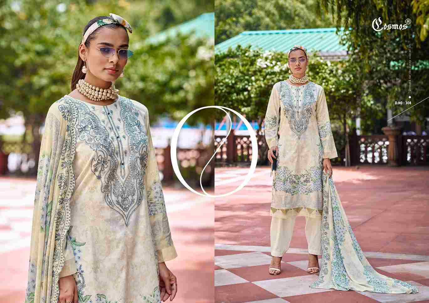 Needle Wonder Vol-3 By Cosmos 301 To 308 Series Beautiful Pakistani Suits Colorful Stylish Fancy Casual Wear & Ethnic Wear Lawn Cotton Embroidered Dresses At Wholesale Price