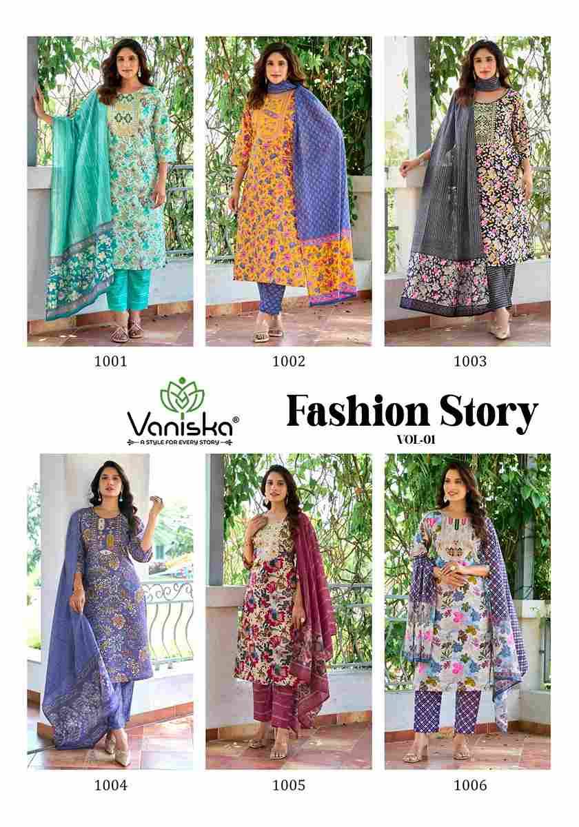 Fashion Story Vol-1 By Vaniska 1001 To 1006 Series Designer Stylish Fancy Colorful Beautiful Party Wear & Ethnic Wear Collection Viscose Chanderi Dresses At Wholesale Price