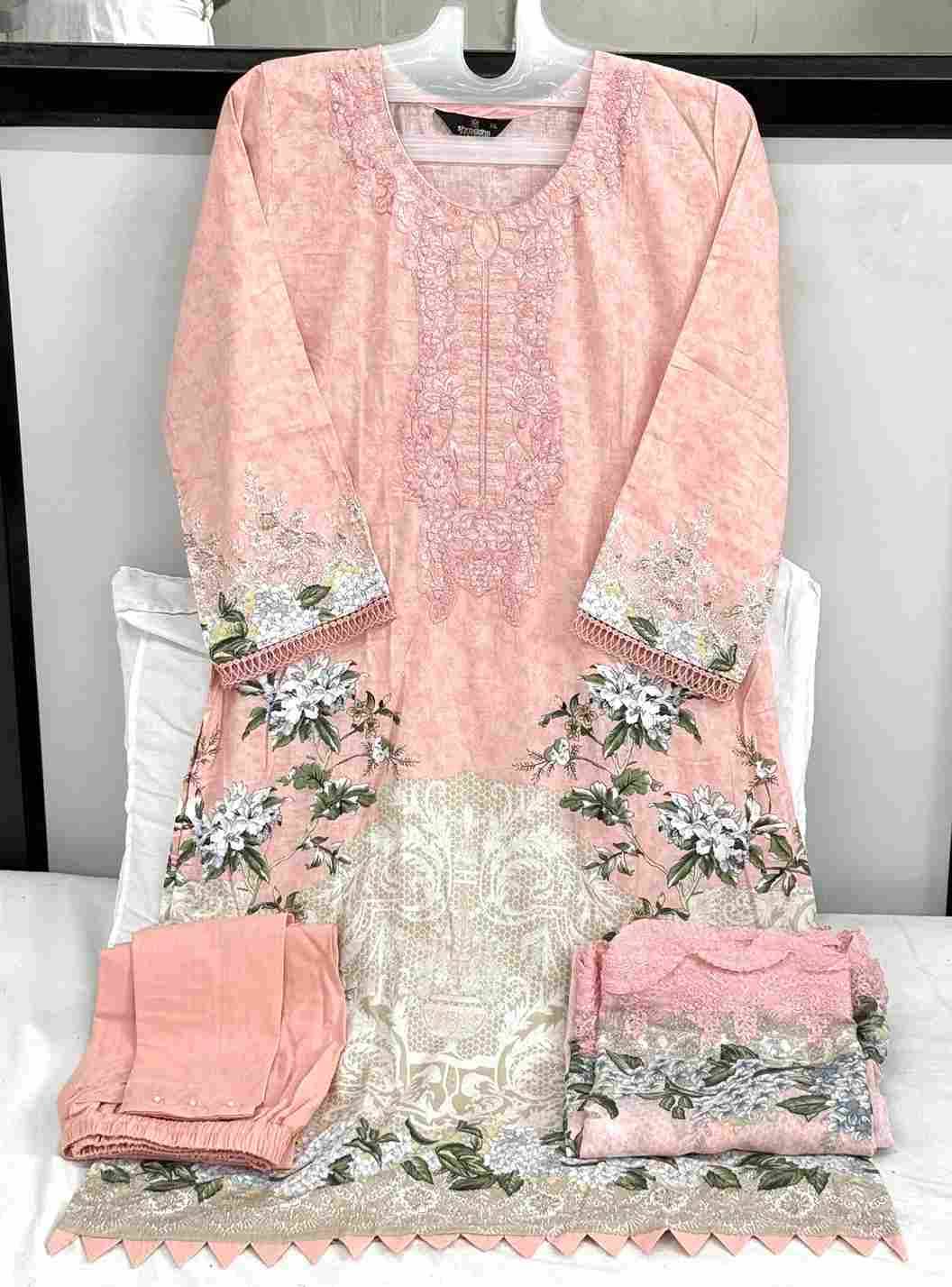 Needle Wonder Dupatta Work Collection Vol-2 By Shraddha Designer 2001-A To 2002-B Series Designer Pakistani Suits Beautiful Fancy Stylish Colorful Party Wear & Occasional Wear Pure Cotton Print With Embroidery Dresses At Wholesale Price