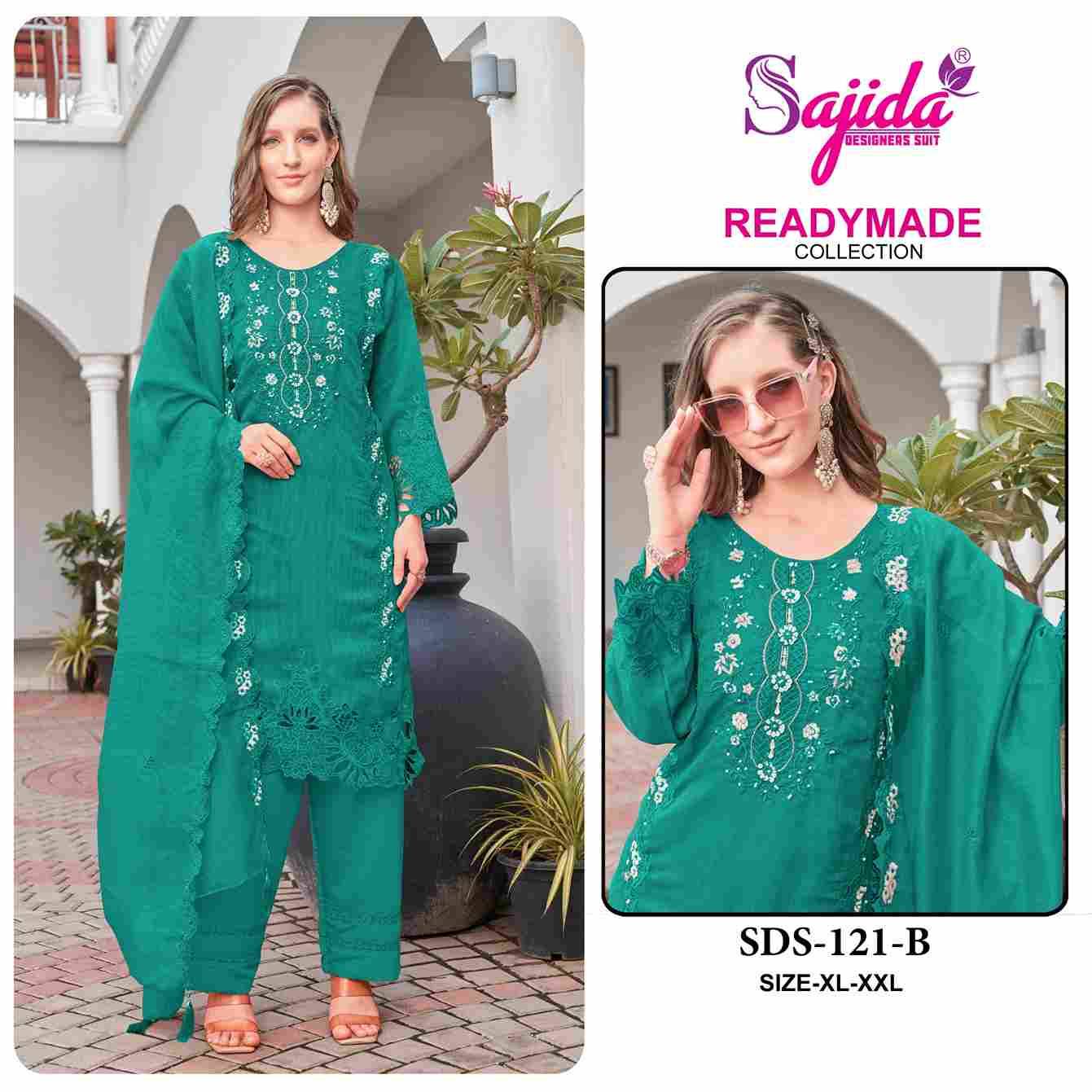 ALK-121 Colours By Sajida Designer Suits 121-A To 121-D Series Beautiful Pakistani Suits Colorful Stylish Fancy Casual Wear & Ethnic Wear Viscose Organza Embroidered Dresses At Wholesale Price