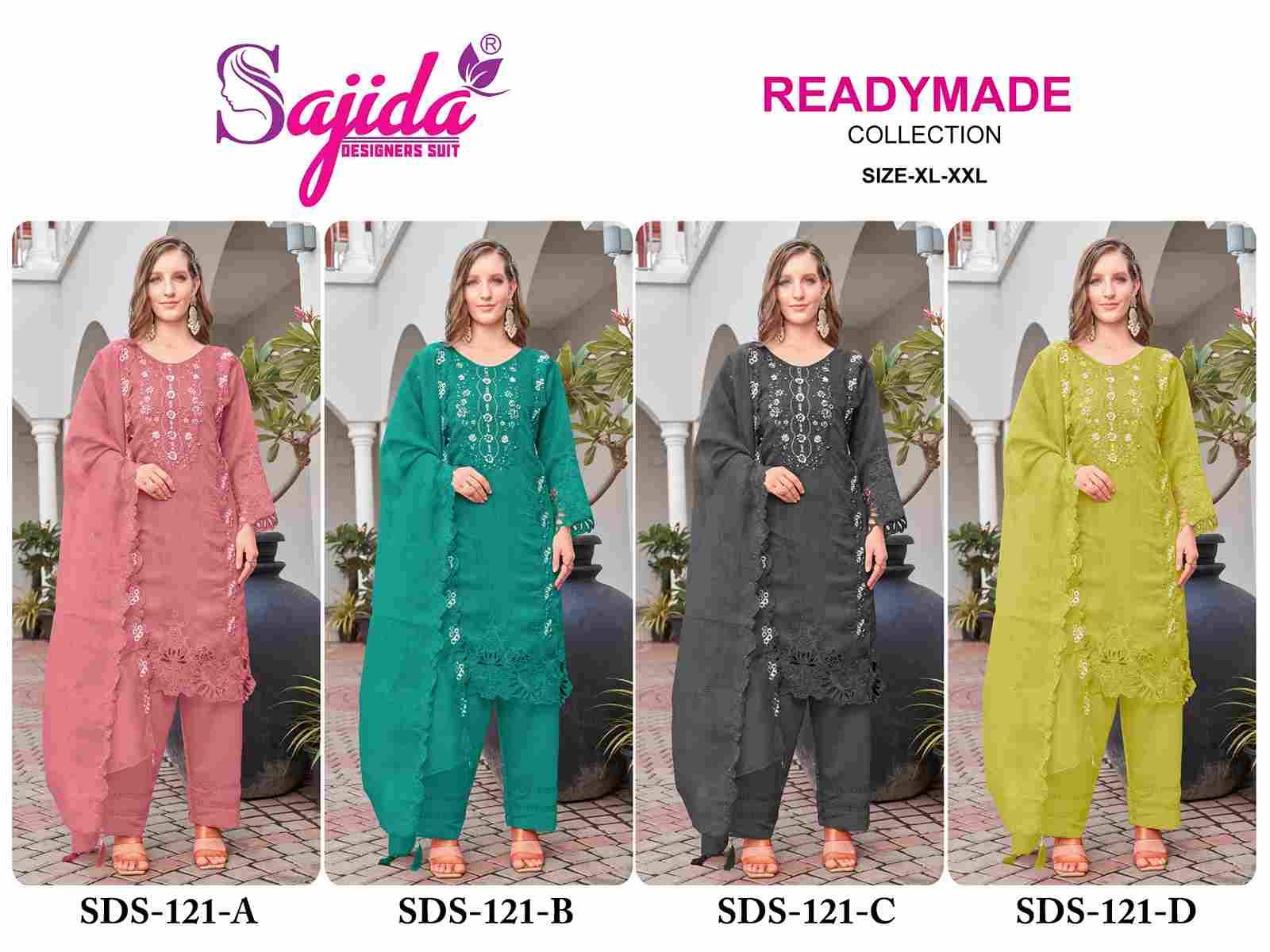 ALK-121 Colours By Sajida Designer Suits 121-A To 121-D Series Beautiful Pakistani Suits Colorful Stylish Fancy Casual Wear & Ethnic Wear Viscose Organza Embroidered Dresses At Wholesale Price