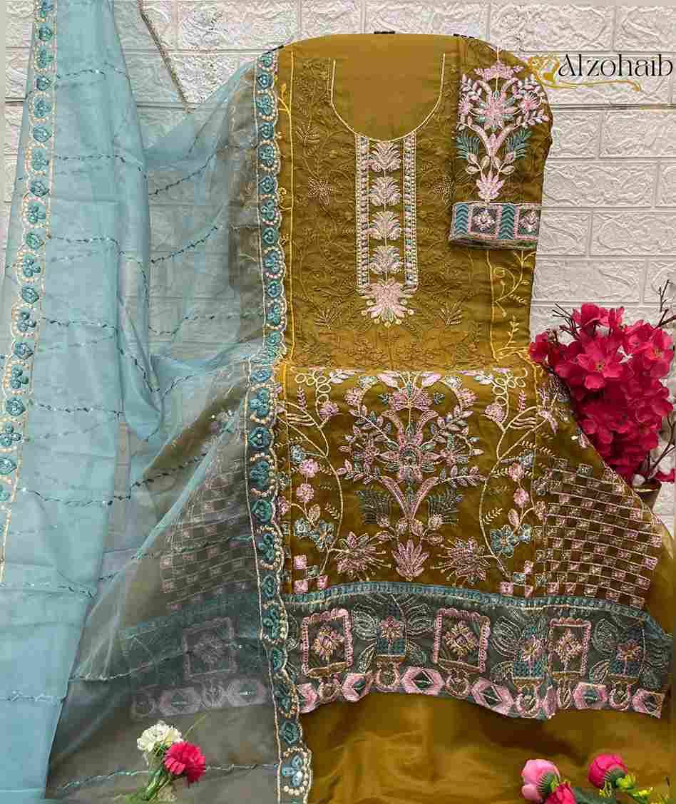 Alzohaib 1341 Series By Alzohaib 1341-A To 1341-D Series Beautiful Pakistani Suits Stylish Fancy Colorful Party Wear & Occasional Wear Organza Dresses At Wholesale Price