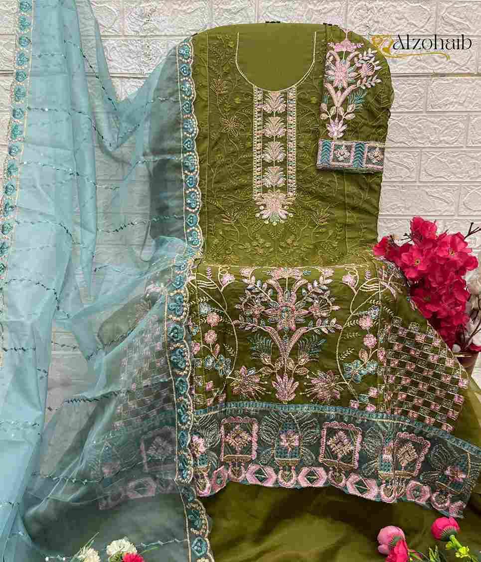 Alzohaib 1341 Series By Alzohaib 1341-A To 1341-D Series Beautiful Pakistani Suits Stylish Fancy Colorful Party Wear & Occasional Wear Organza Dresses At Wholesale Price