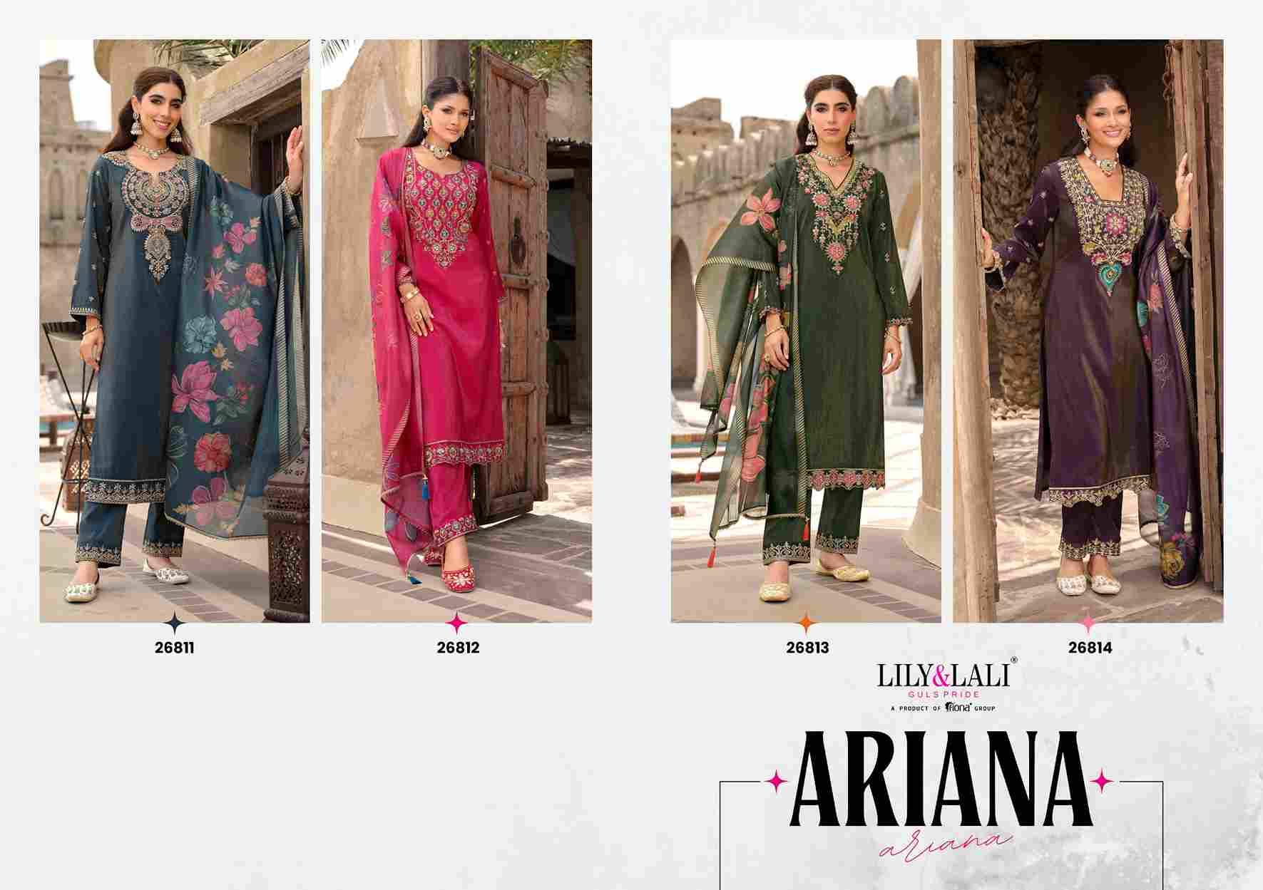 Ariana By Lily And Lali 26811 To 26814 Series Designer Stylish Fancy Colorful Beautiful Party Wear & Ethnic Wear Collection Simmer Silk Co-Ord At Wholesale Price
